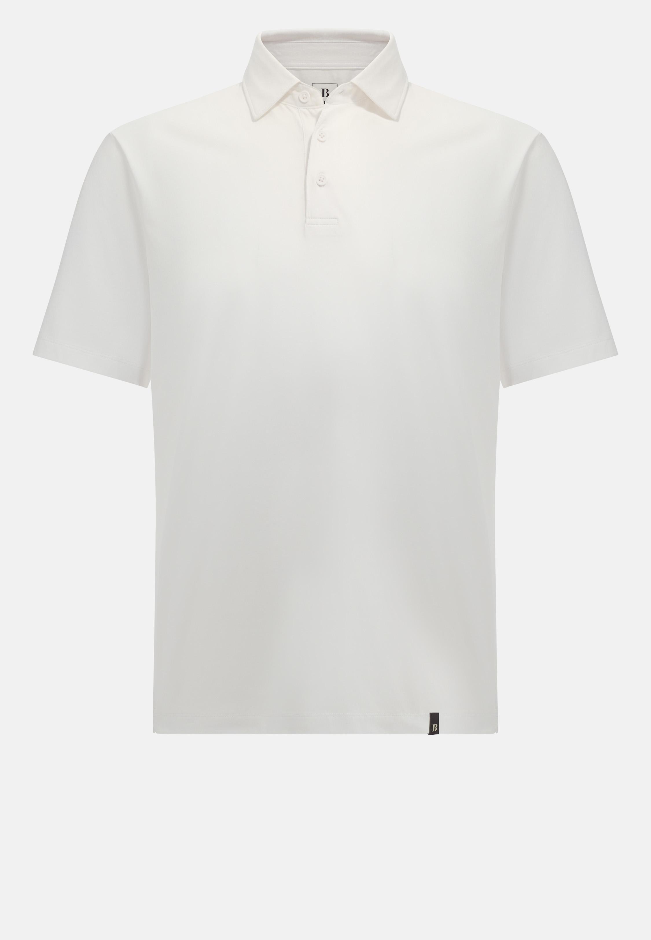 Polo Shirt In Stretch Supima Cotton White, , large image number 4