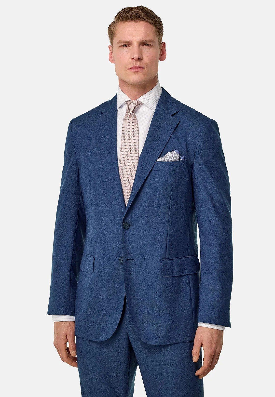 Pure Tropical Wool Suit Navy, Indigo, medium