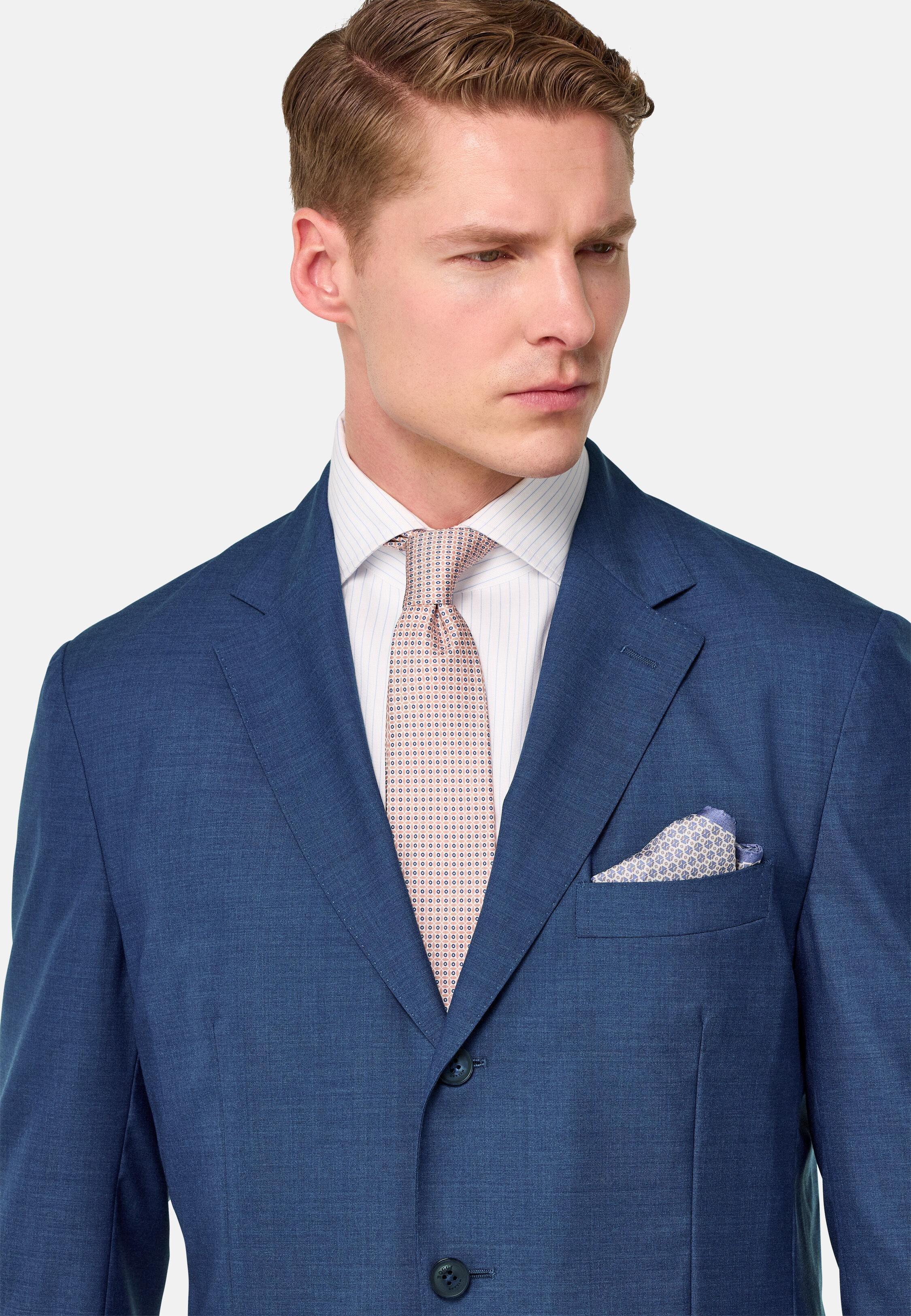 Pure Tropical Wool Suit Navy, Indigo, large image number 5