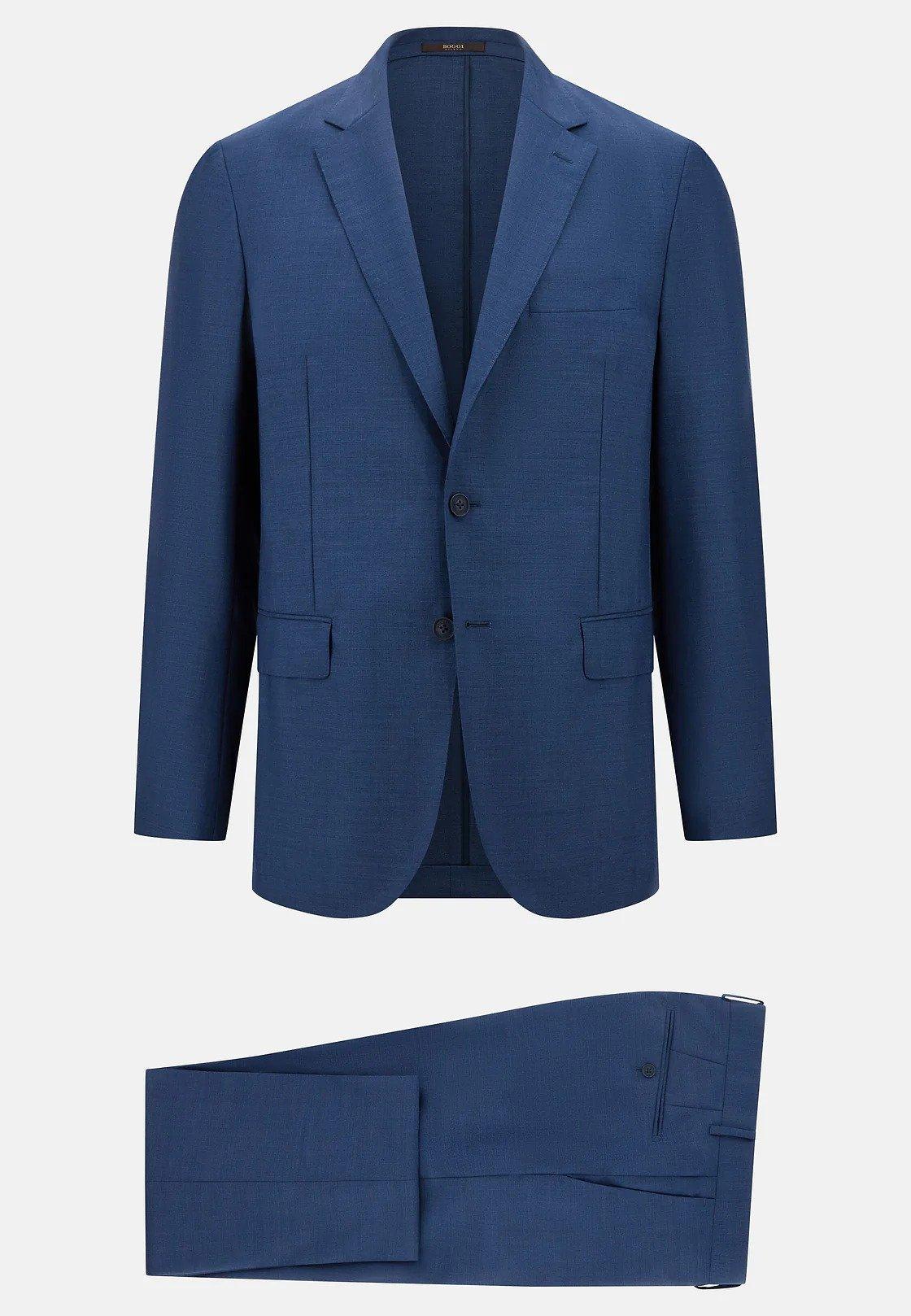 Pure Tropical Wool Suit Navy, Indigo, large image number 6