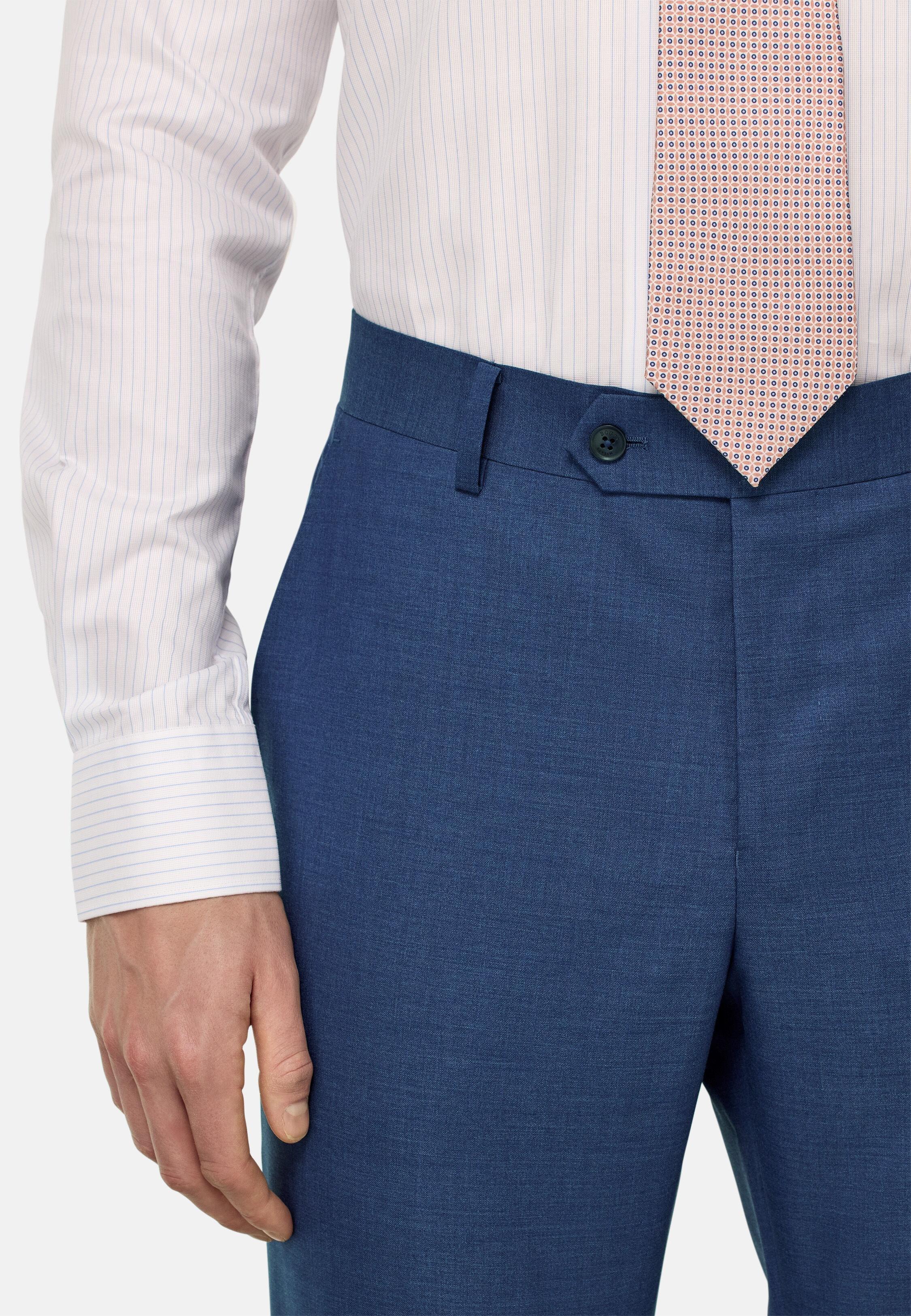 Pure Tropical Wool Suit Navy, Indigo, large image number 7