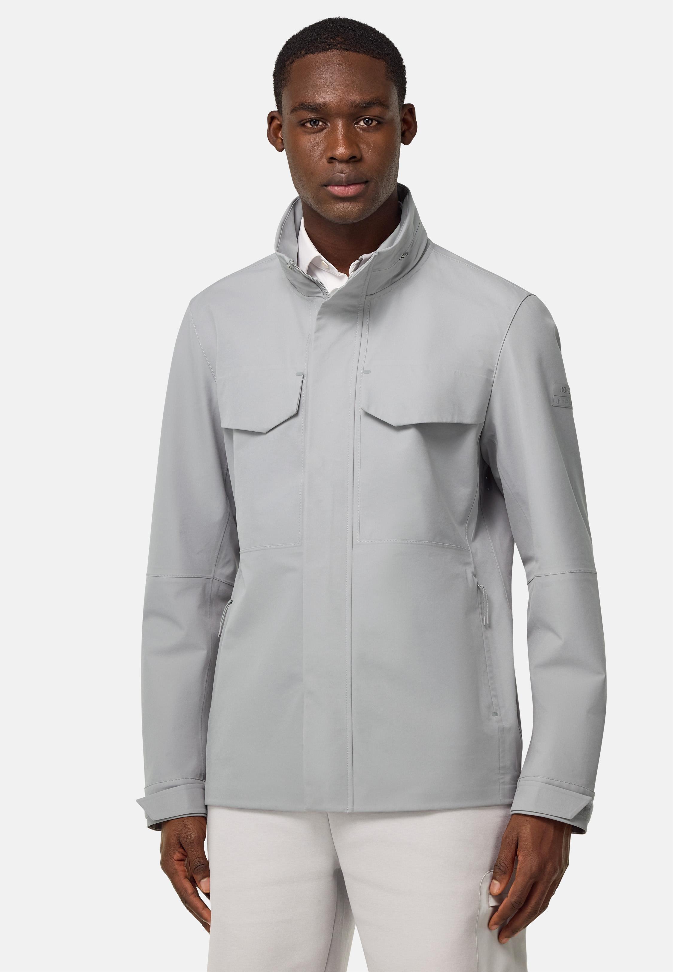 B Tech Field Jacket In Technical Fabric White, Ice, medium