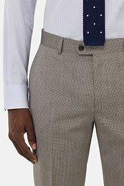 Micro Pattern Suit In Pure Wool Brown, Taupe, large image number 8