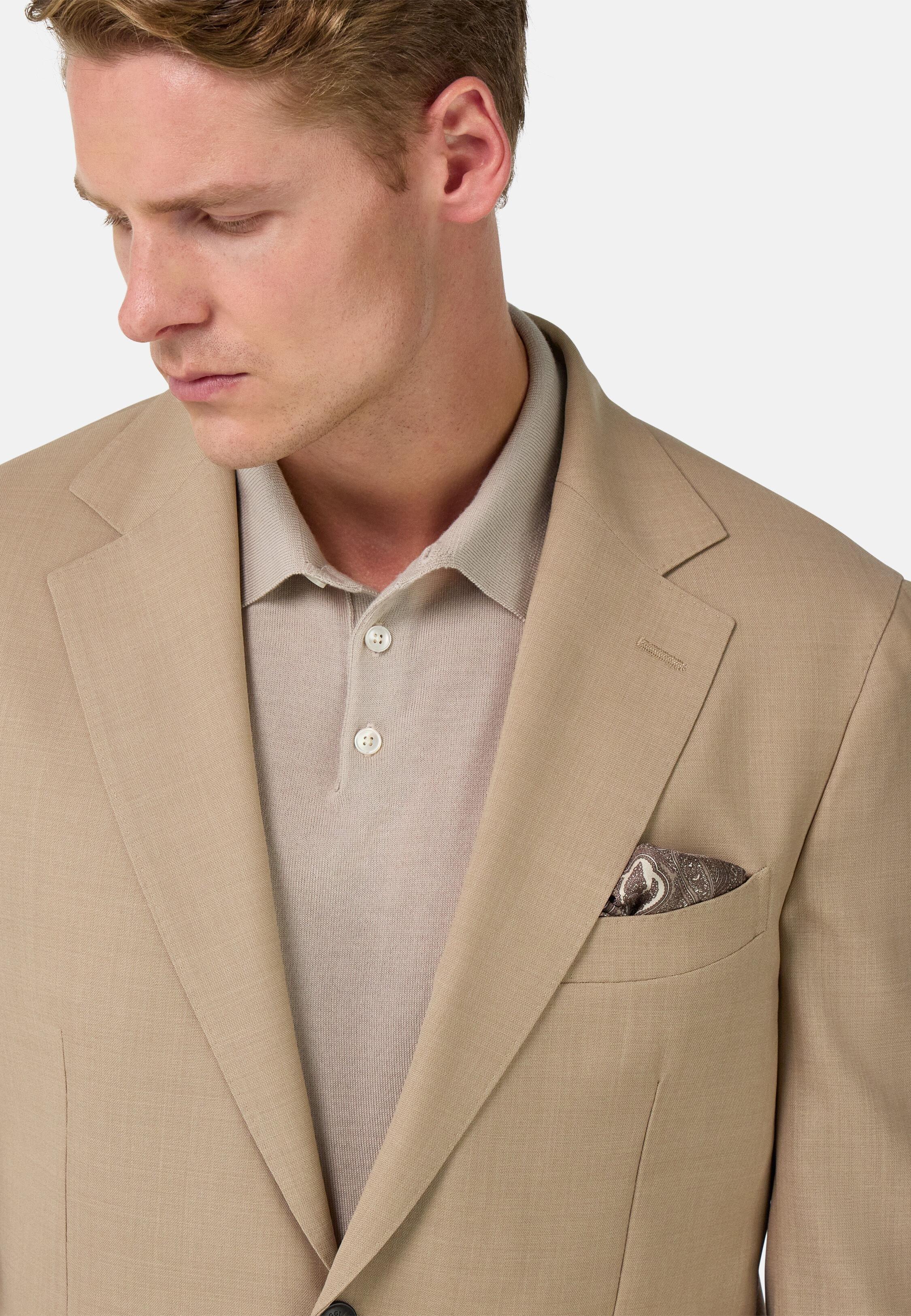 بدلة من الصوف الخالص، بيج, Beige, large image number 5