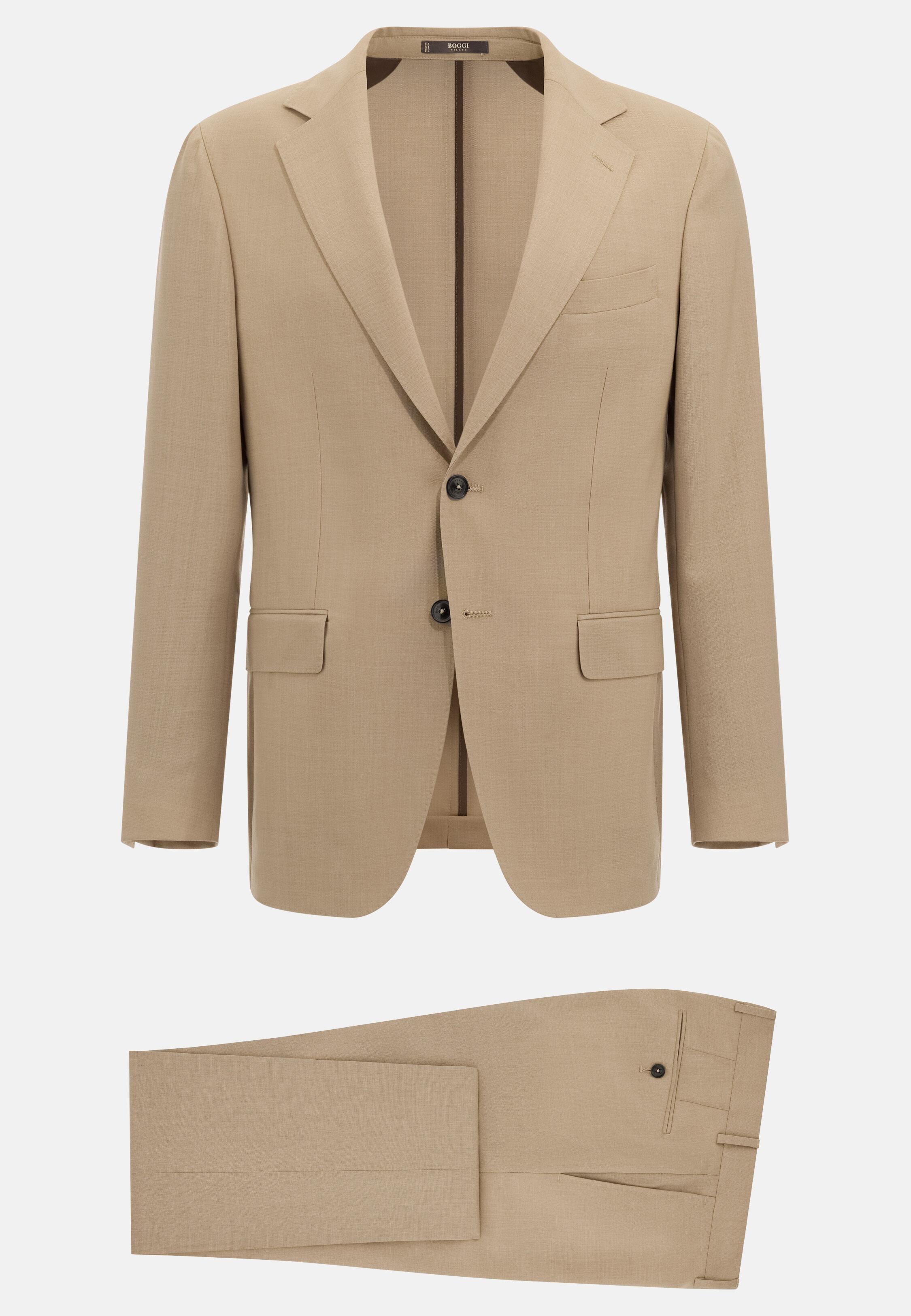 بدلة من الصوف الخالص، بيج, Beige, large image number 9