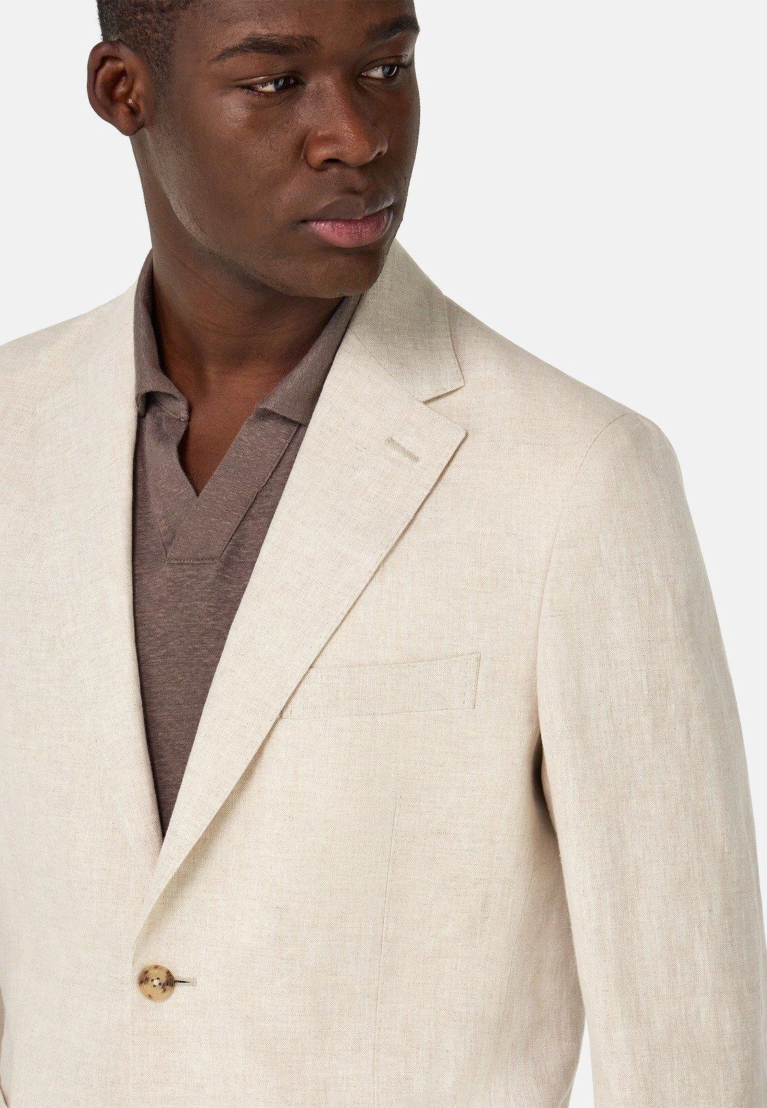 Pure Linen Suit Beige, Beige, large image number 3
