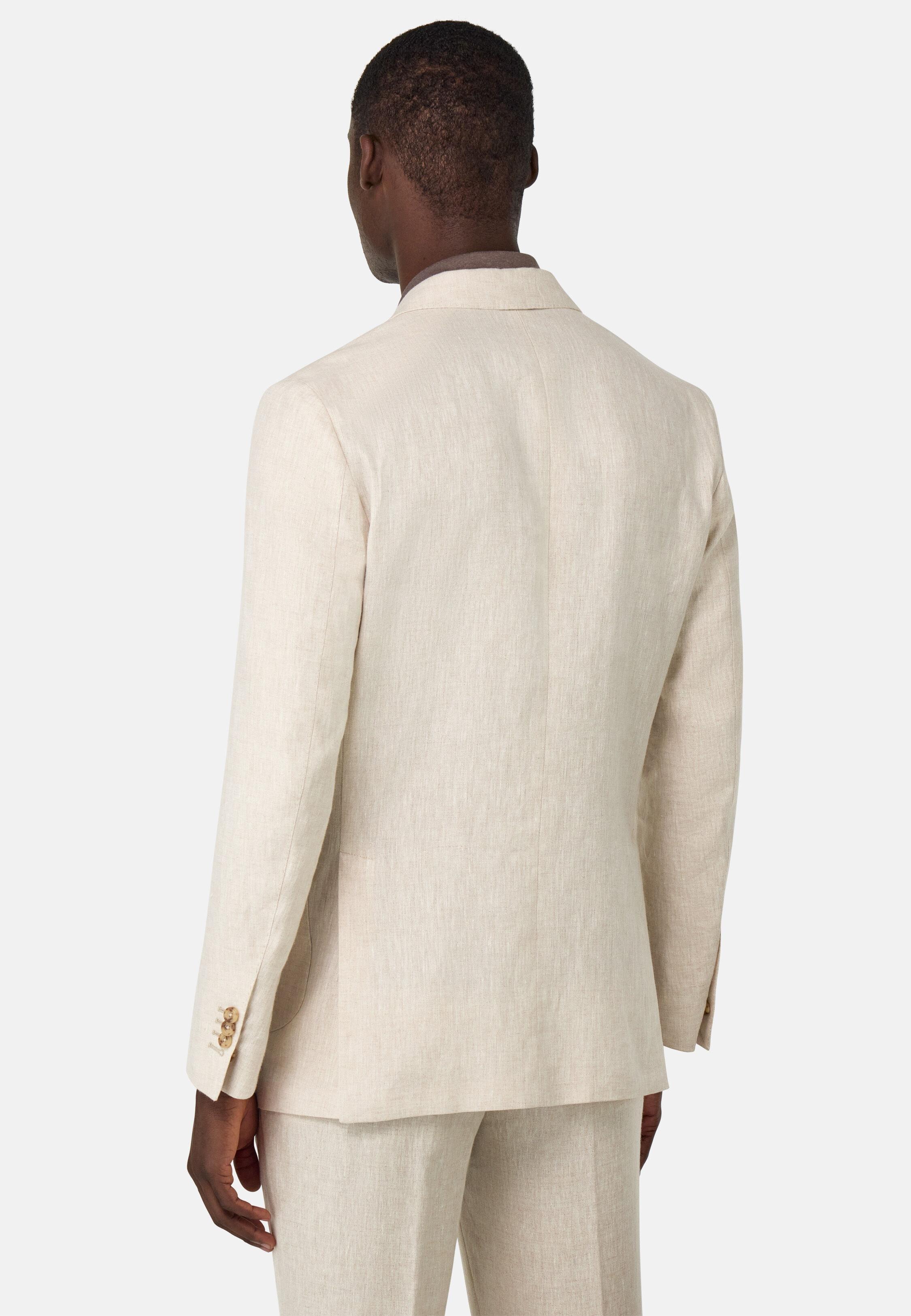 Pure Linen Suit Beige, Beige, large image number 3