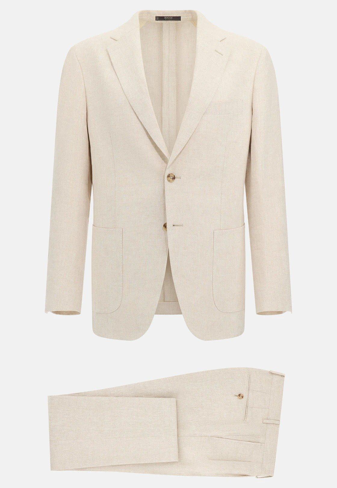Pure Linen Suit Beige, , large image number 5