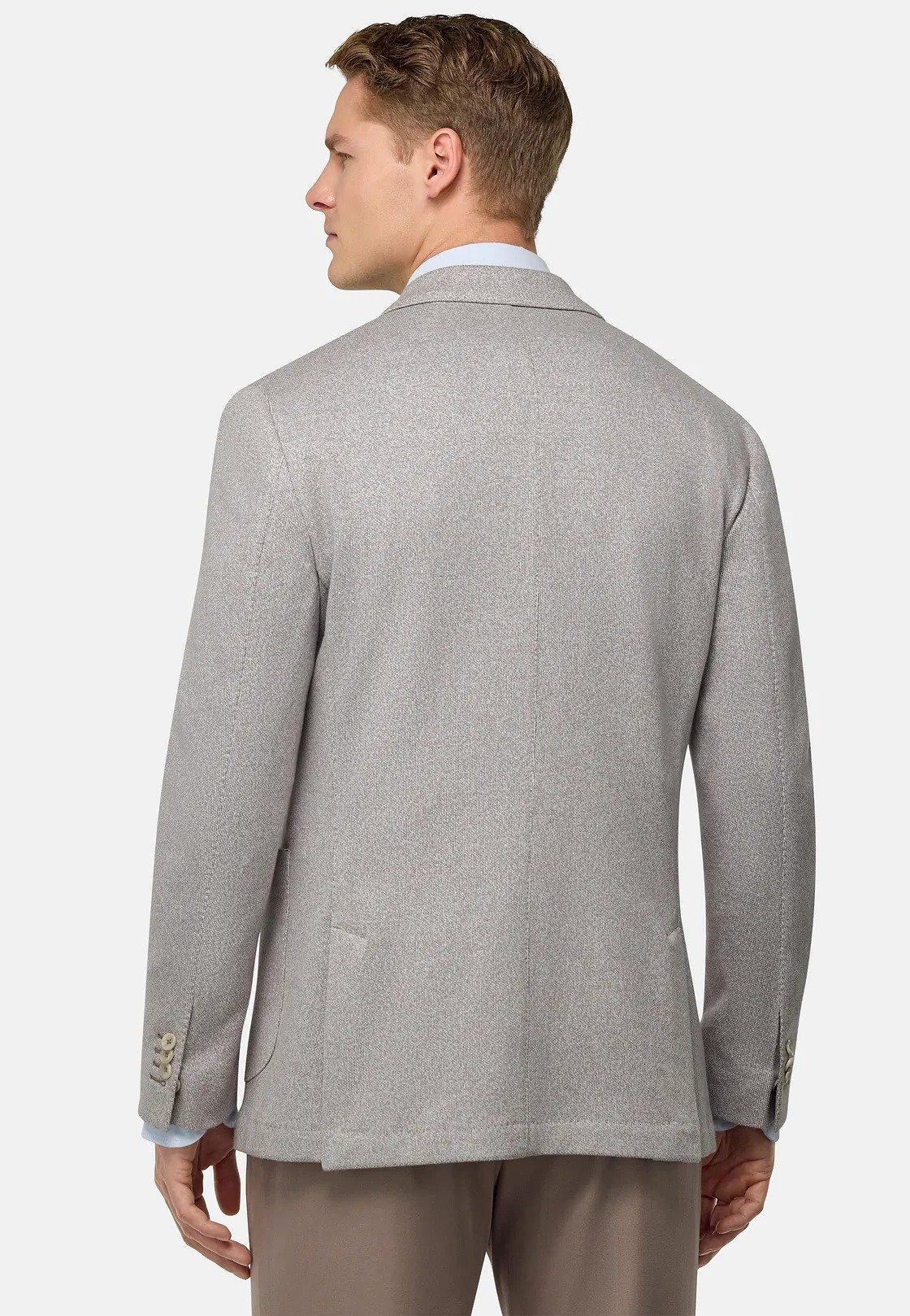 B Jersey Cotton And Linen Jacket Grey, Light grey, large image number 4
