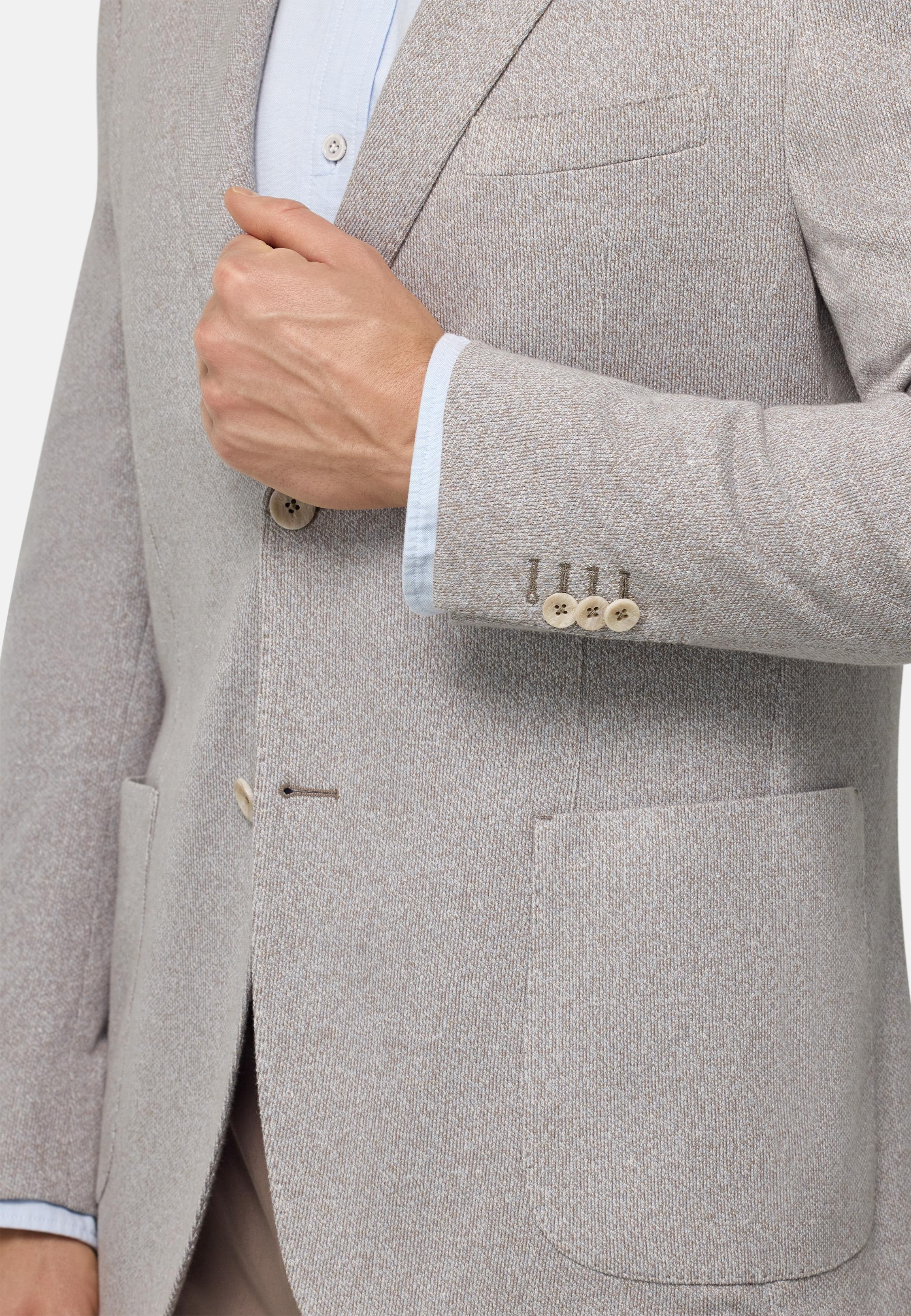 B Jersey Cotton And Linen Jacket Grey, Light grey, large image number 5