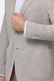 B Jersey Cotton And Linen Jacket Grey, Light grey, large image number 6