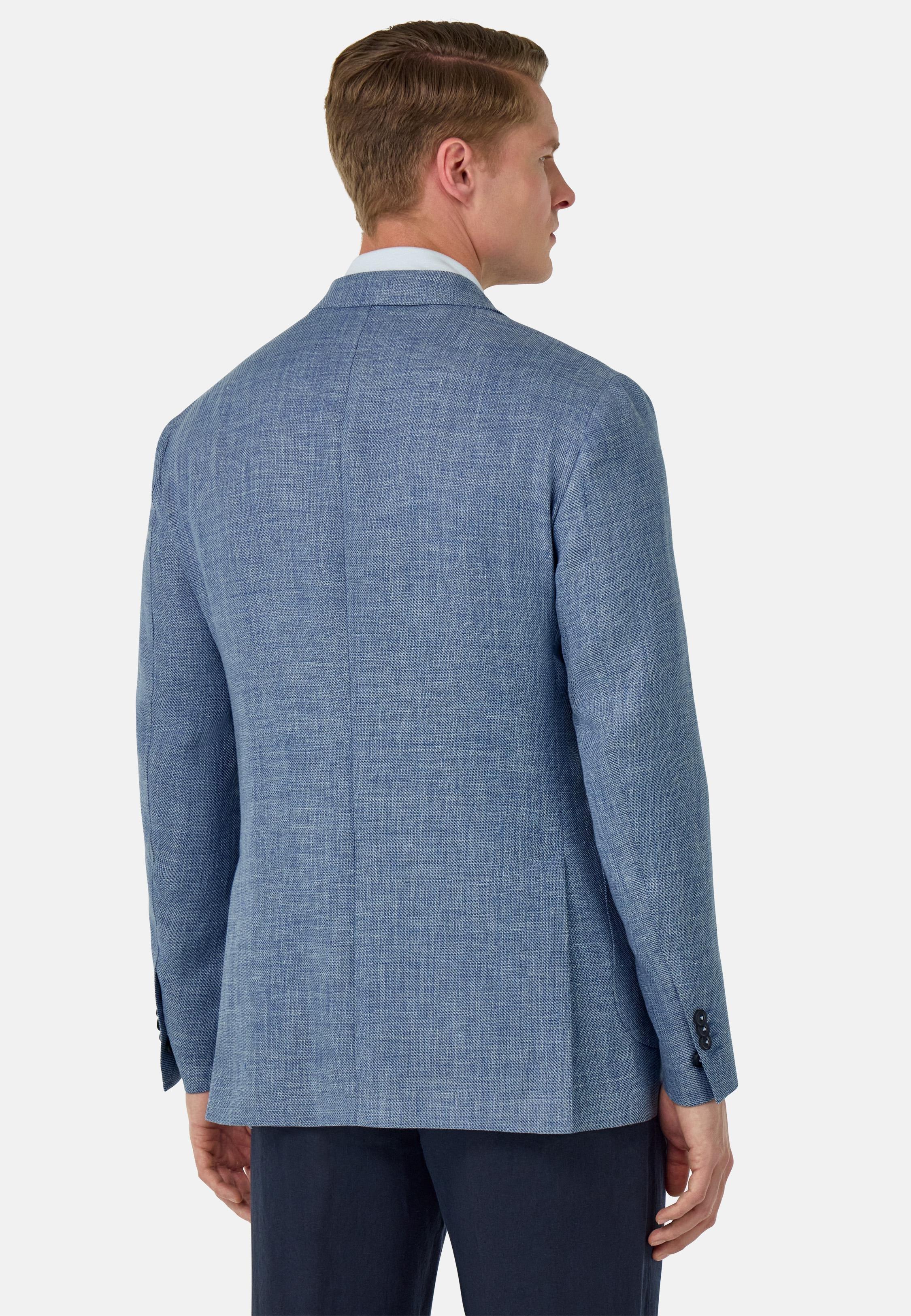 Linen and Wool Jacket Blue, , large image number 1