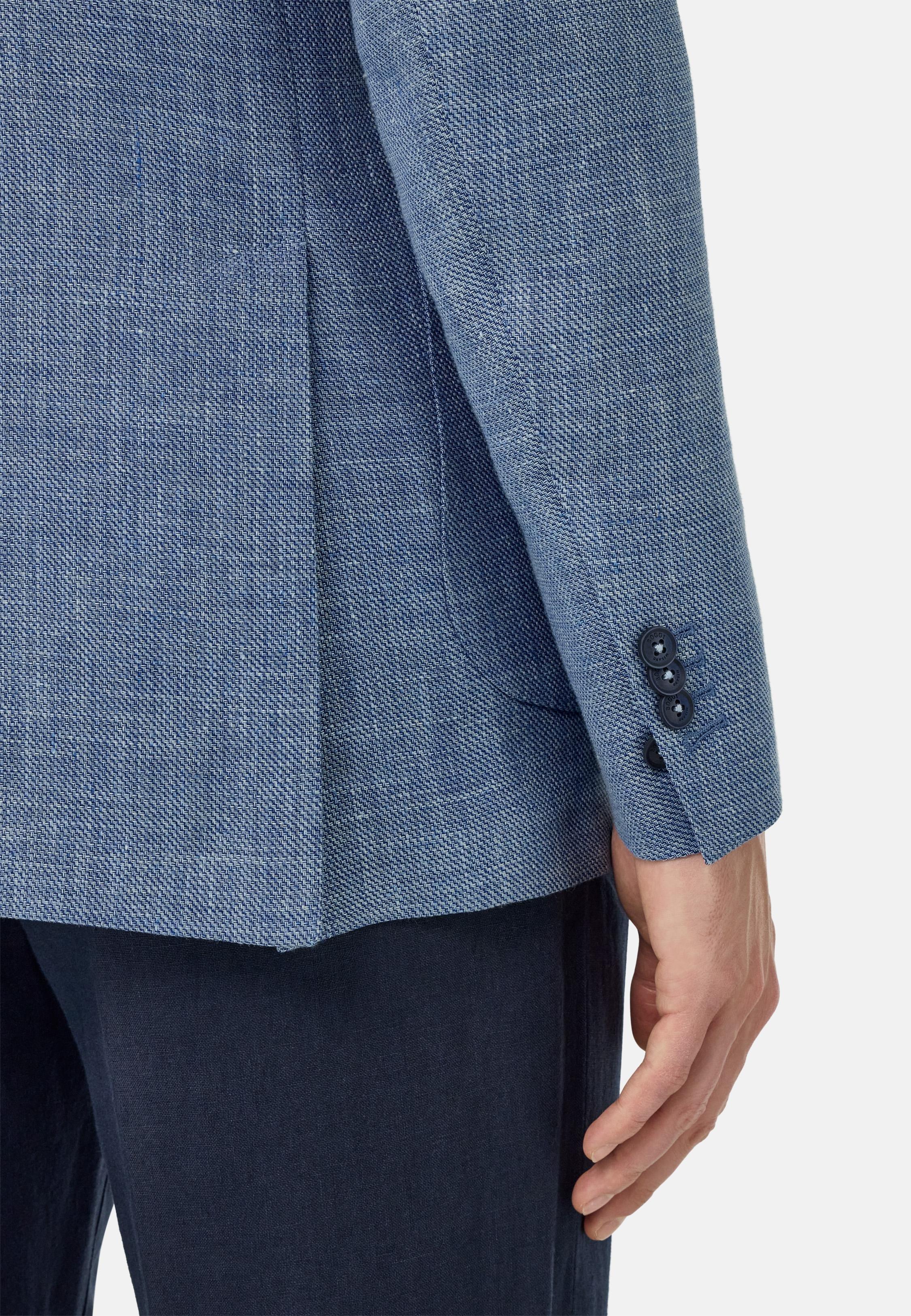 Linen and Wool Jacket Blue, Light Blue, large image number 2