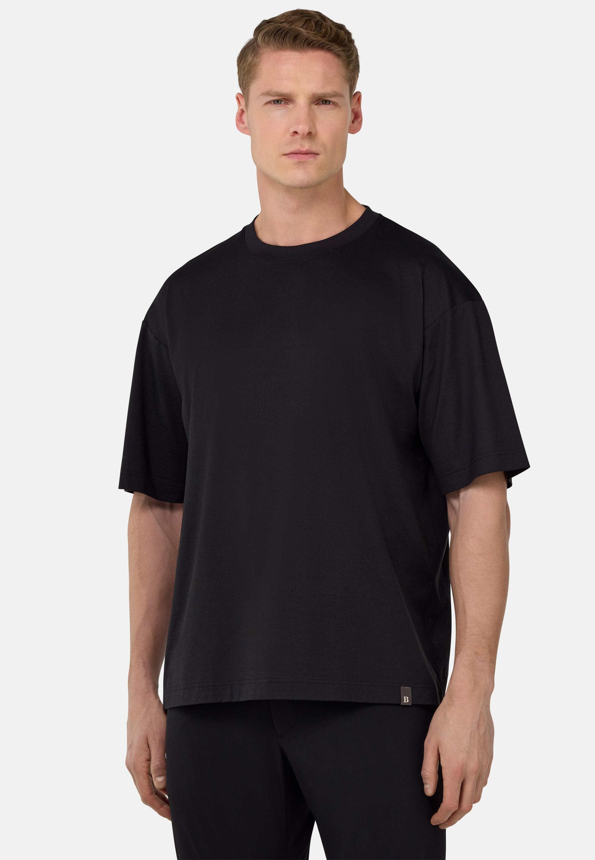 High-Performance S. Cafe Jersey T-Shirt Black, , large image number 1