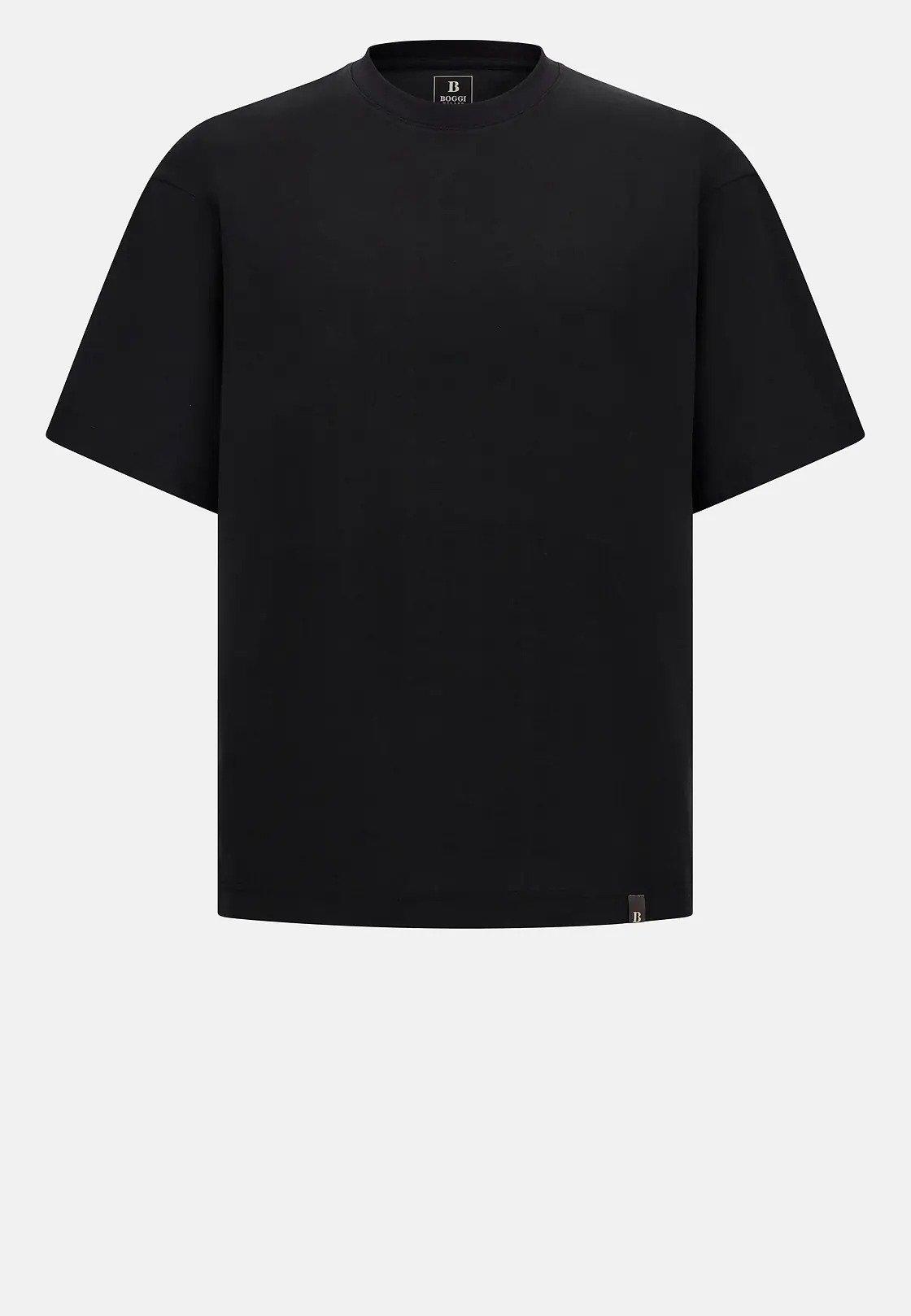 Black Solid Oversized Jersey, , large image number 6