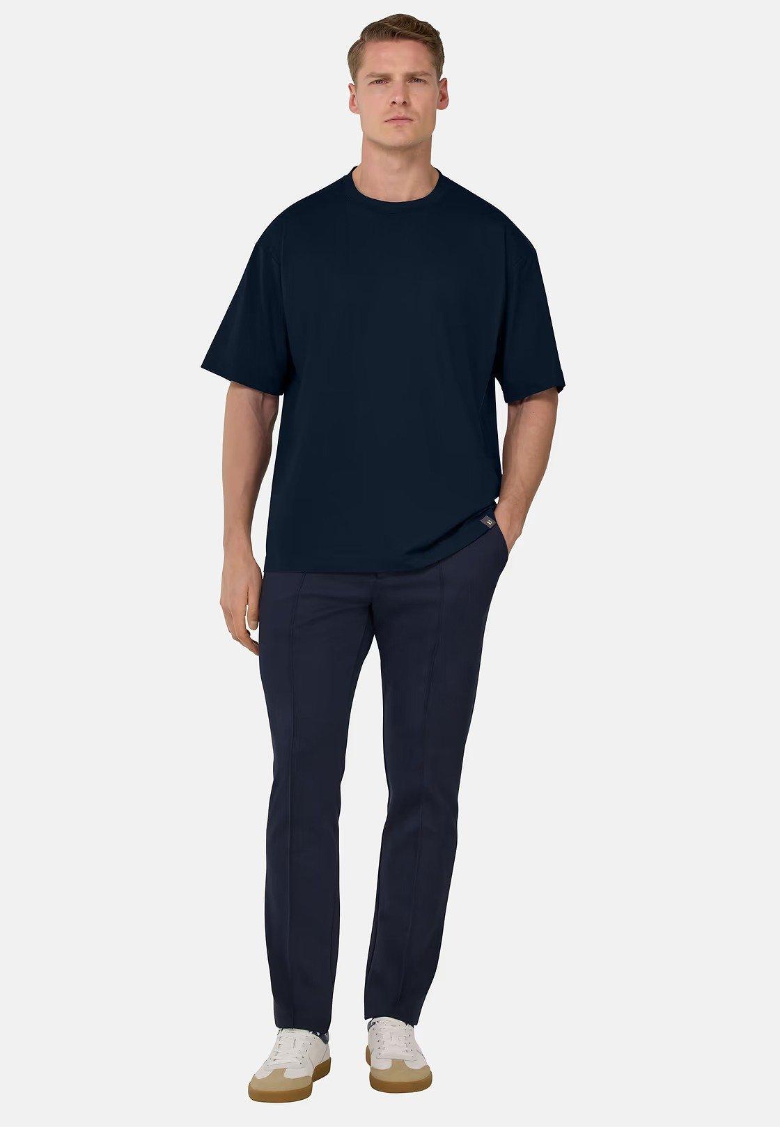 High-Performance S.Cafe Jersey T-Shirt Navy, Navy blue, medium