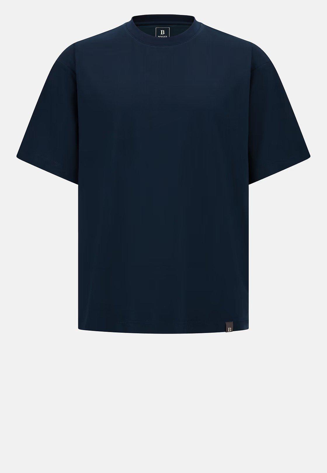 T-Shirt in High-Performance S.Caf&egrave; Jersey, Navy Blue, Navy blue, large image number 7