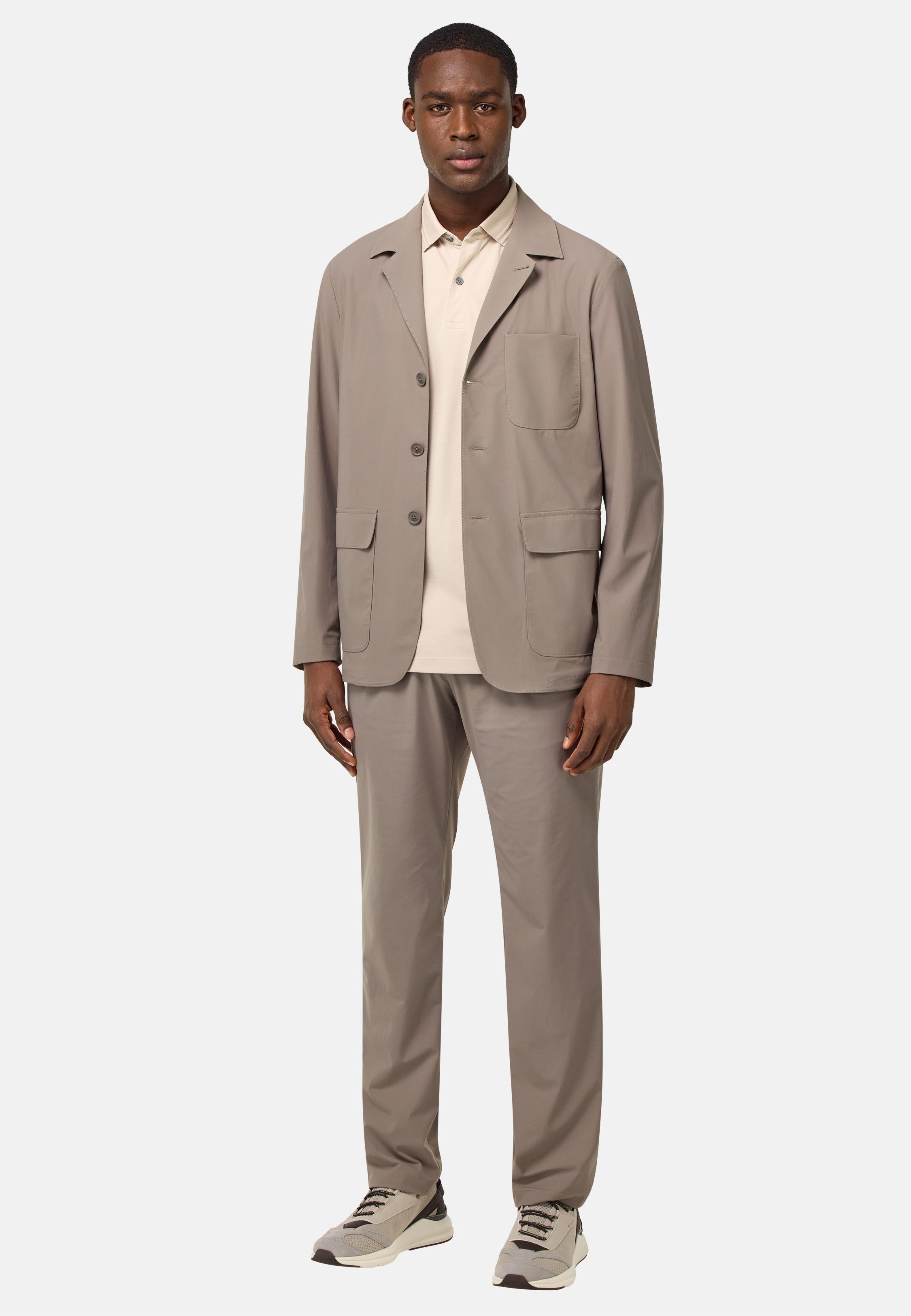 B-Tech Stretch Nylon Jacket Brown, Mud, medium