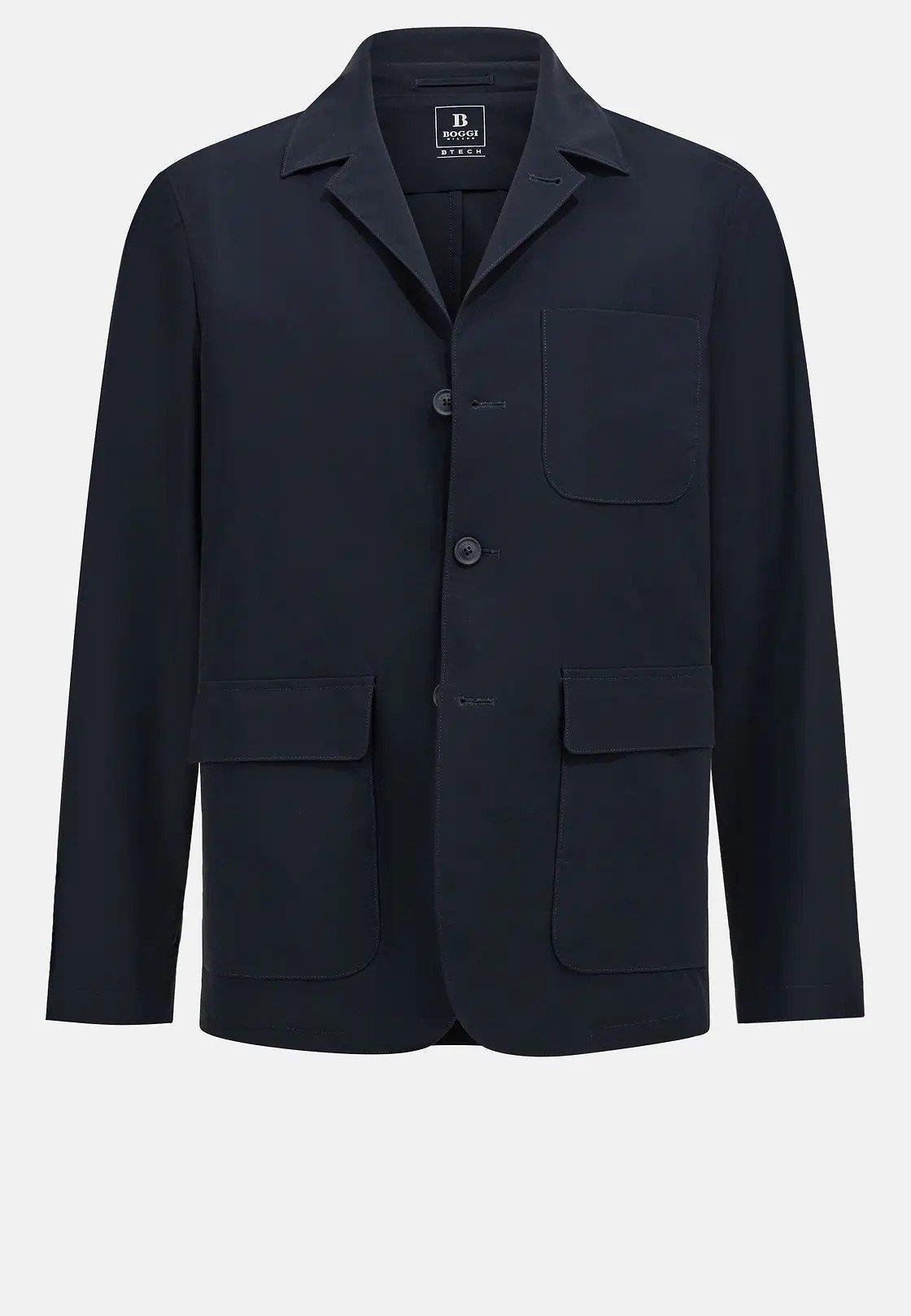 Jacket in Stretch Nylon B-Tech, Navy Blue, Navy blue, large image number 9