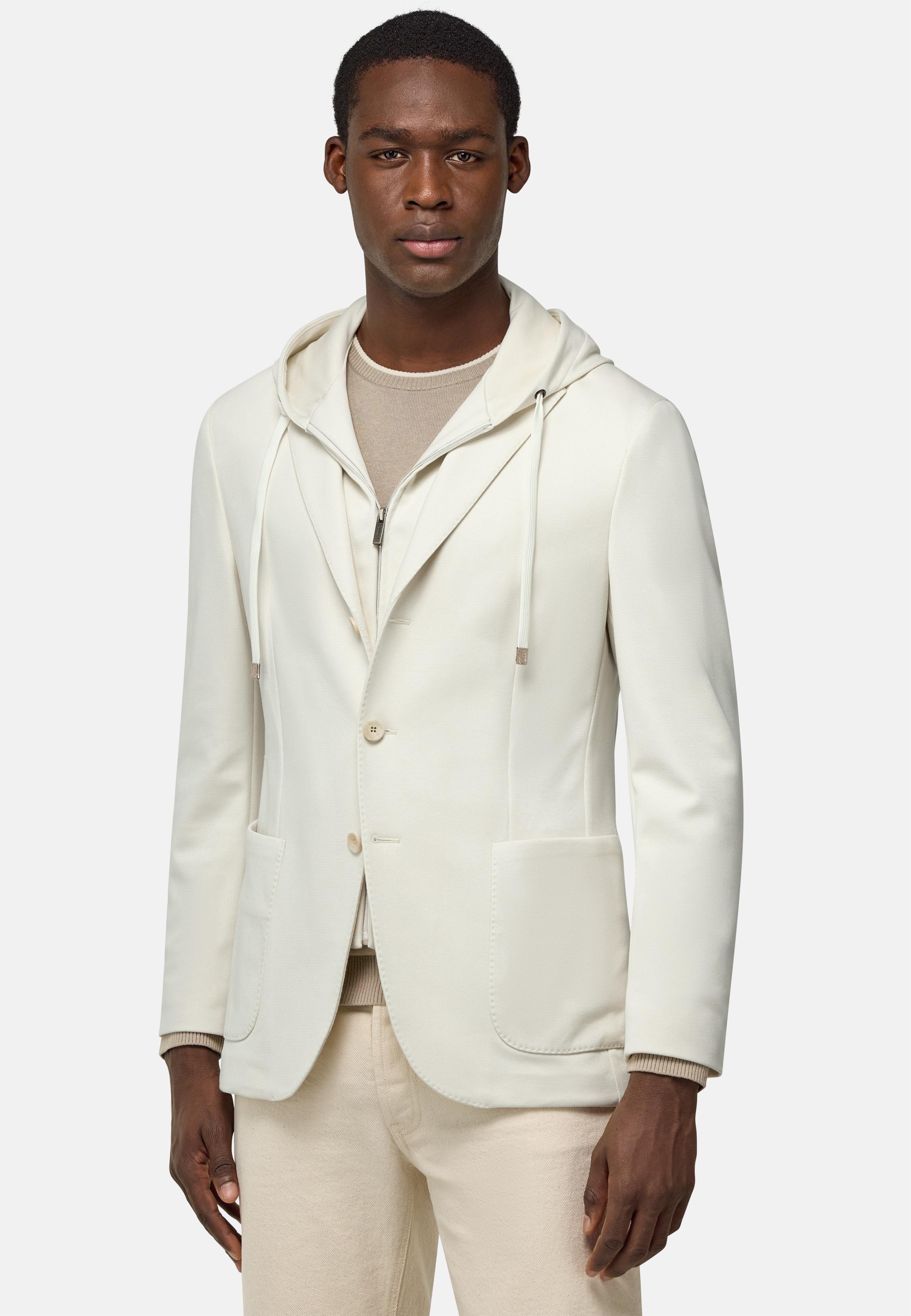 Madison Cotton Sweatshirt Jacket Cream, Cream, medium