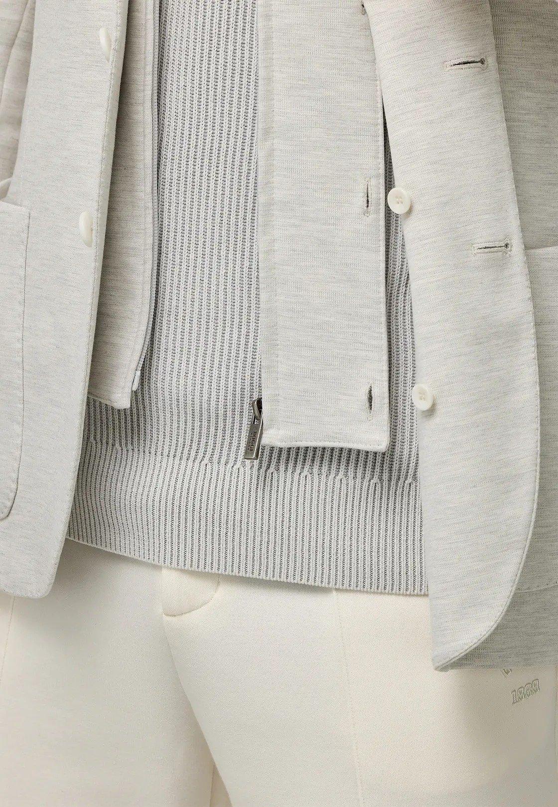 Grey Textured Hooded Sweatshirt, , large image number 4