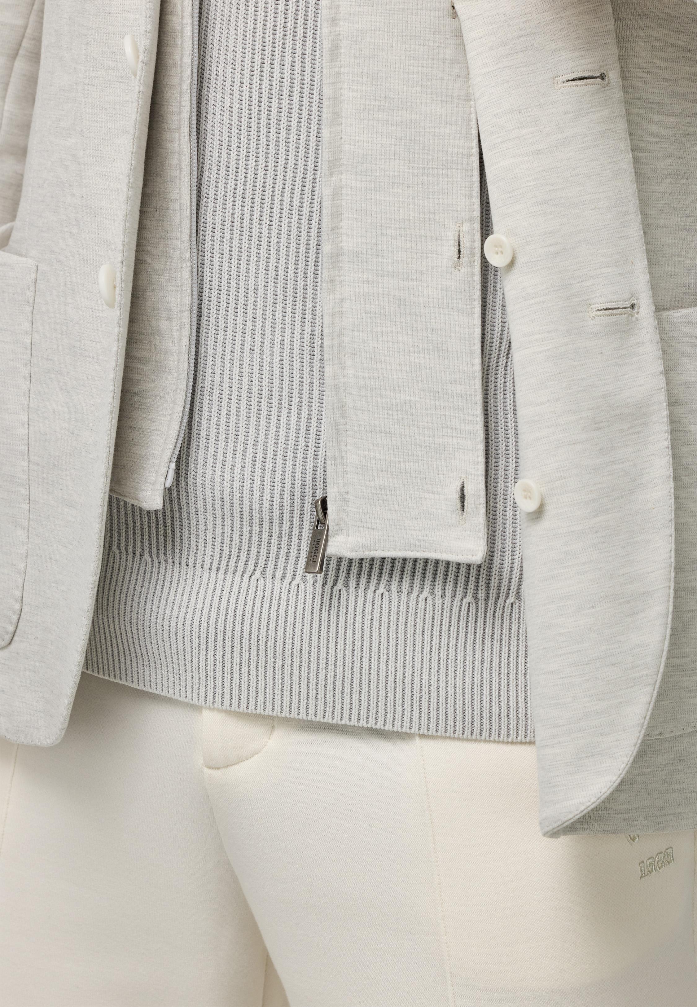 Grey Textured Hooded Sweatshirt, , large image number 5