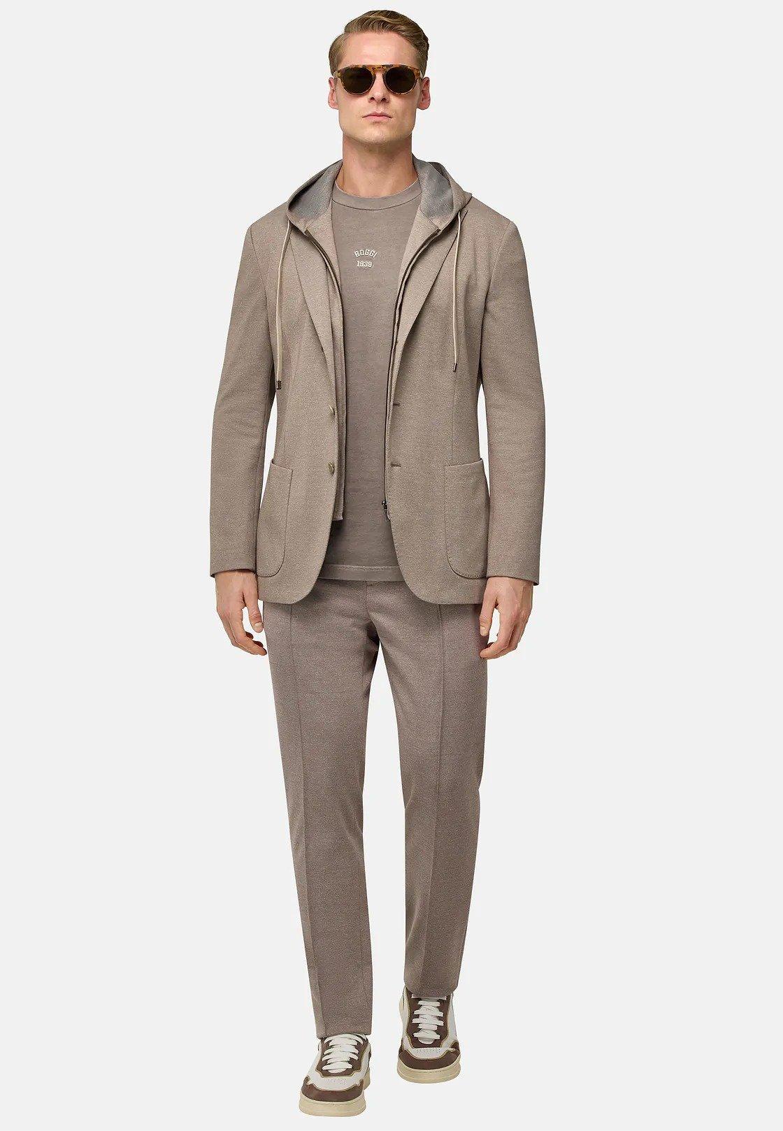 Madison Cotton Blend Sweatshirt Jacket Brown, , large image number 0