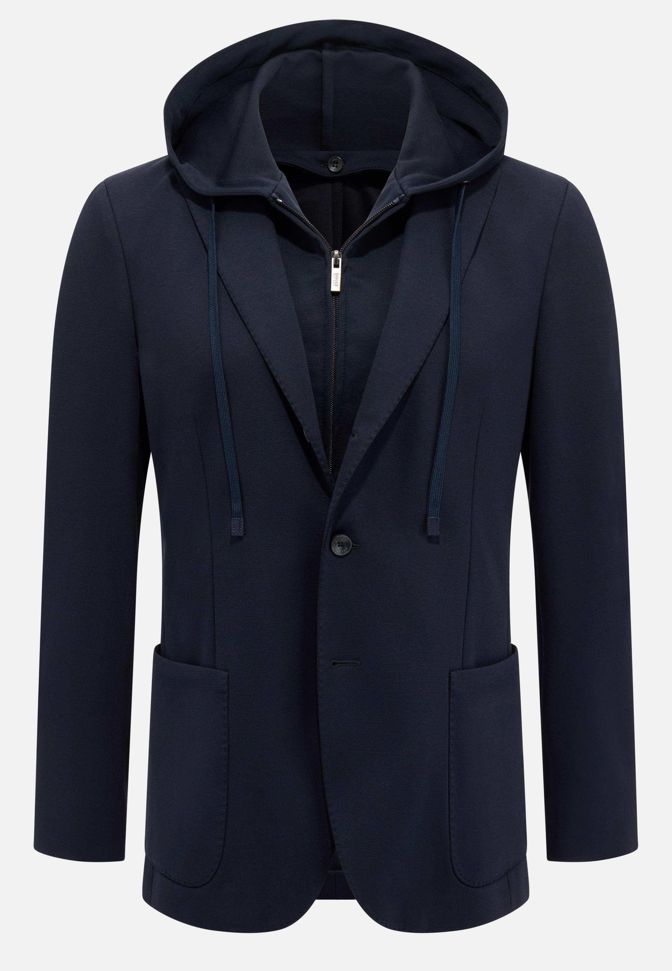 Madison Cotton Sweatshirt Jacket Navy, , large image number 3