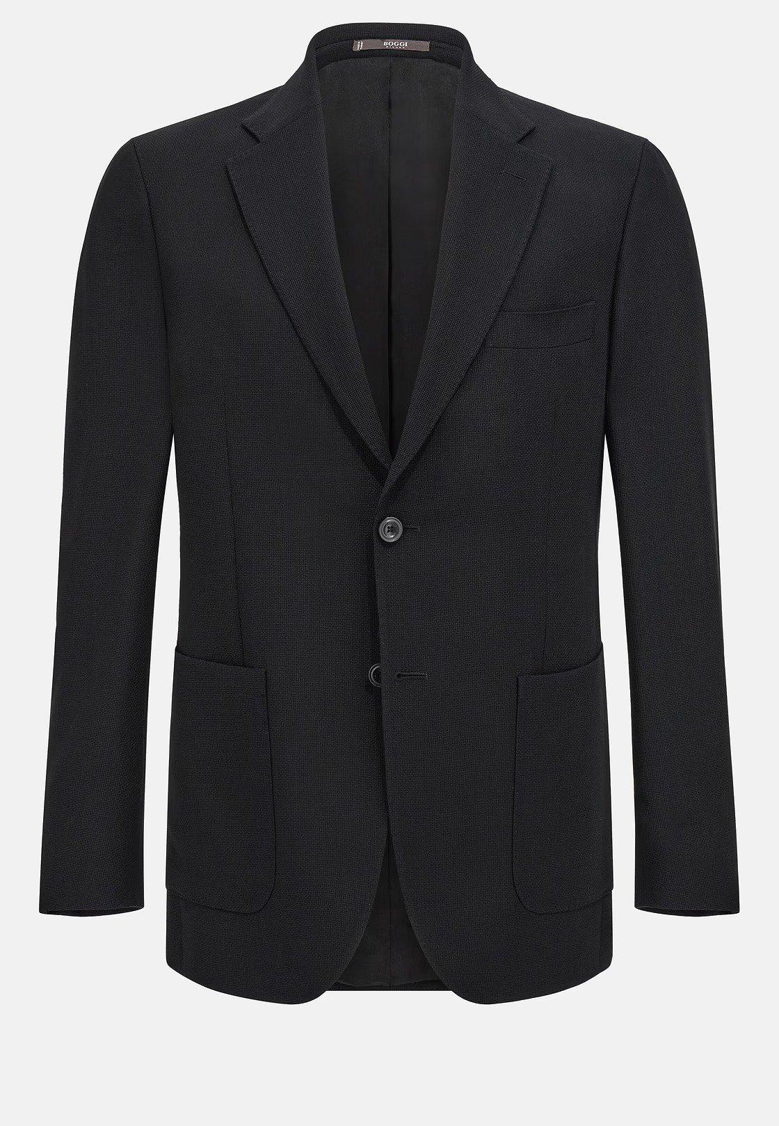 Jacket In Pure Wool Crepe Black, , large image number 4