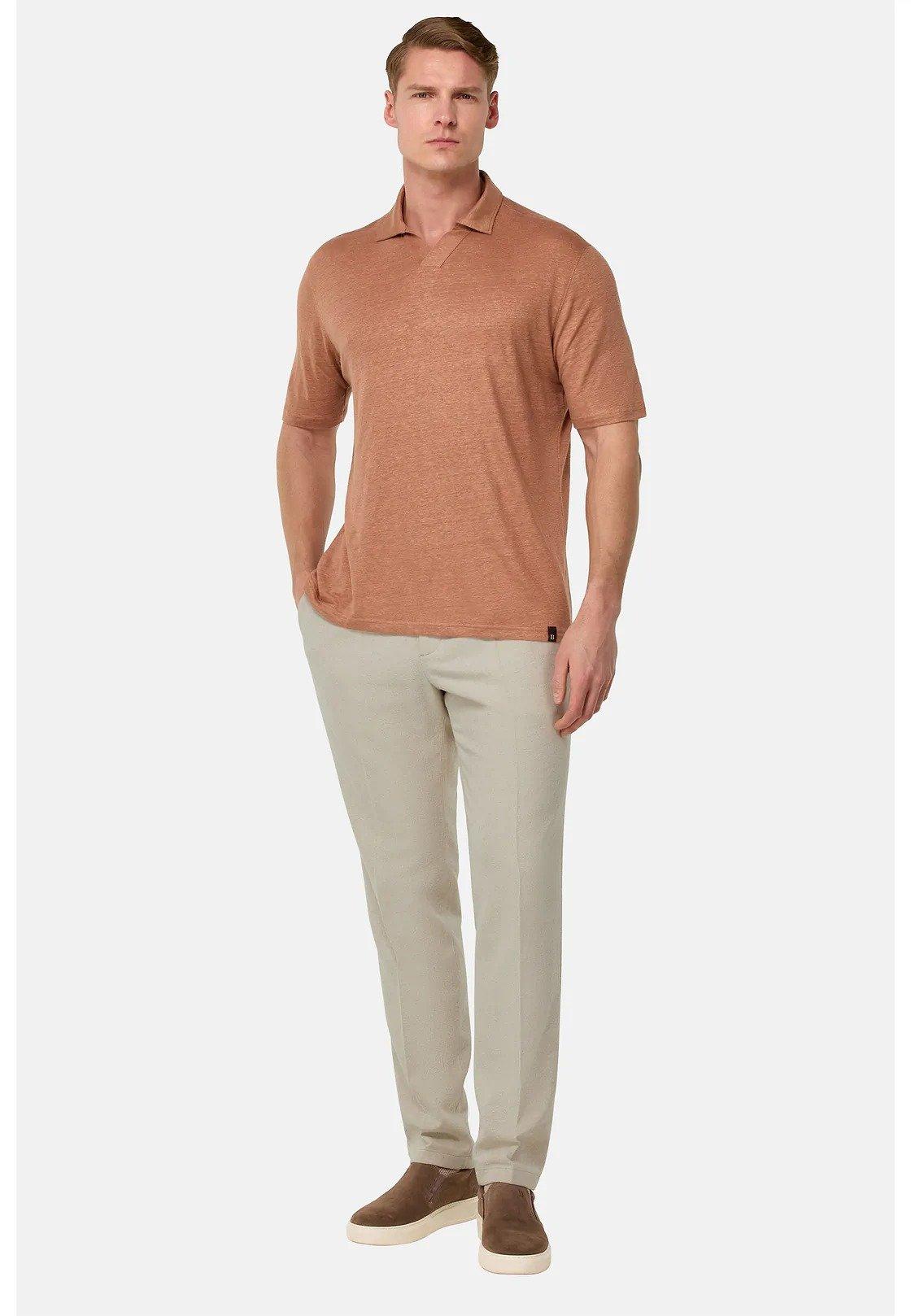 City Trousers In Cotton And Linen Beige, , large image number 0