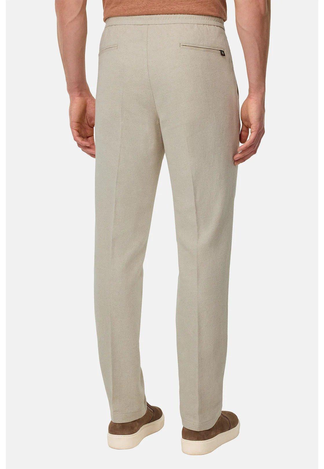 City Trousers In Cotton And Linen Beige, , large image number 2