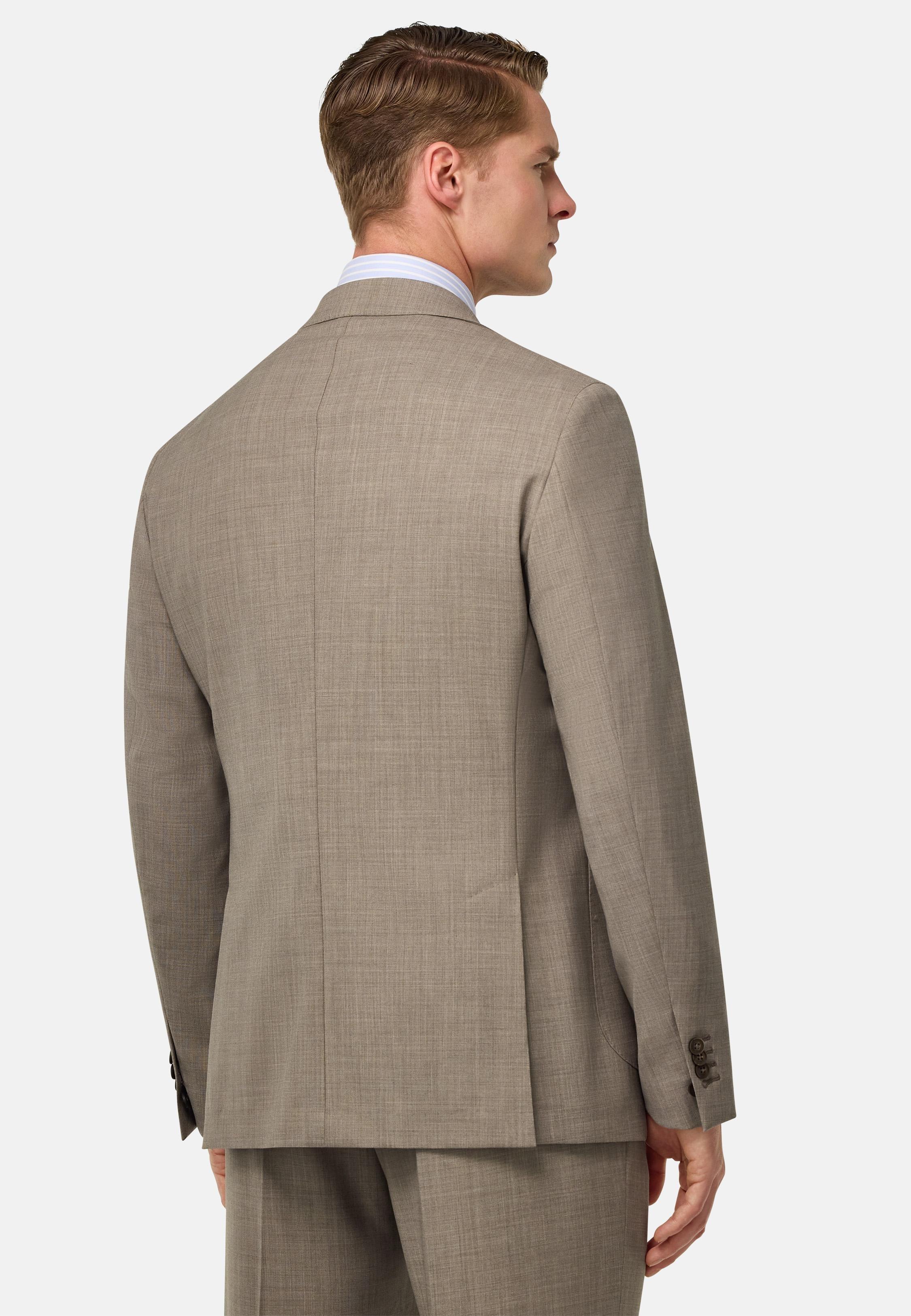 B-Aria Stretch Wool Jacket Brown, , large image number 2