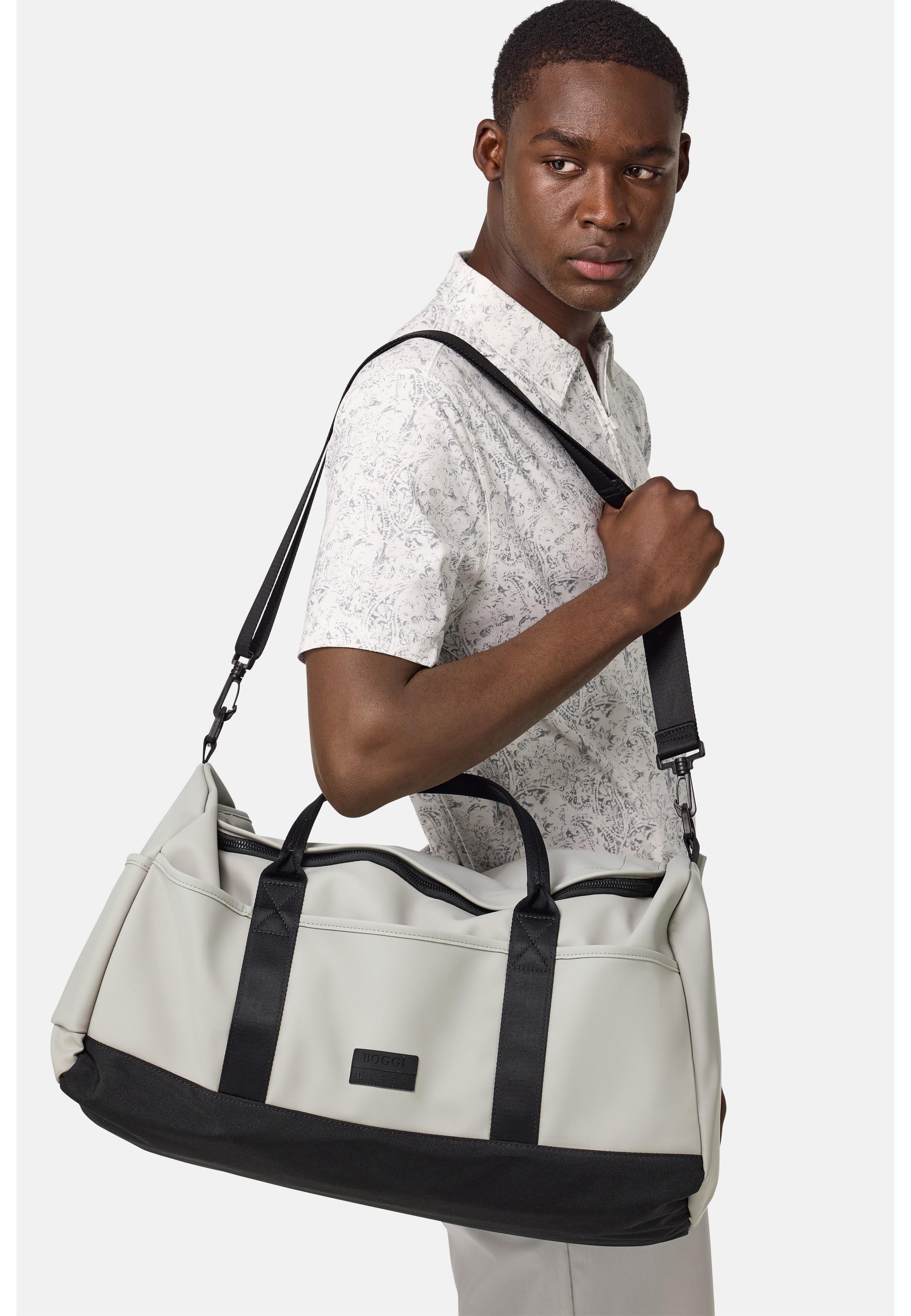 White Travel Bag In Technical Fabric, 3901_ICE, large image number 0
