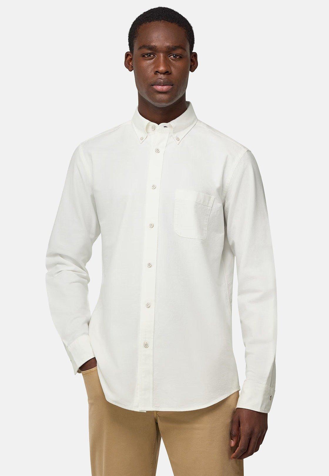 White Regular Fit Oxford Cotton Shirt, , large image number 1