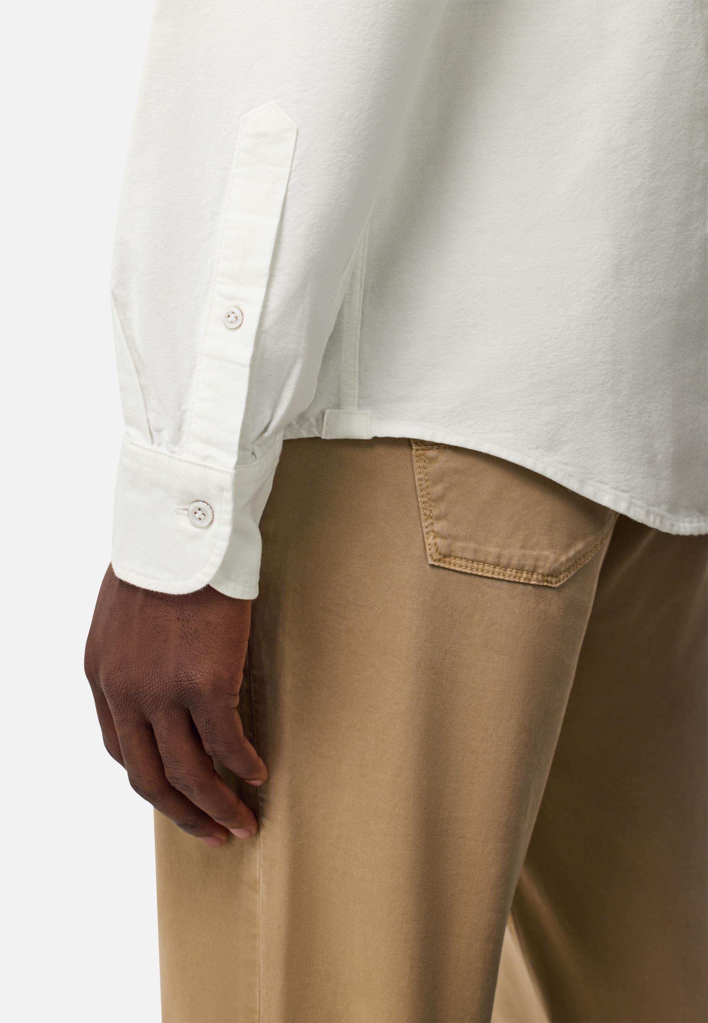 White Plain Casual Shirt, , large image number 5