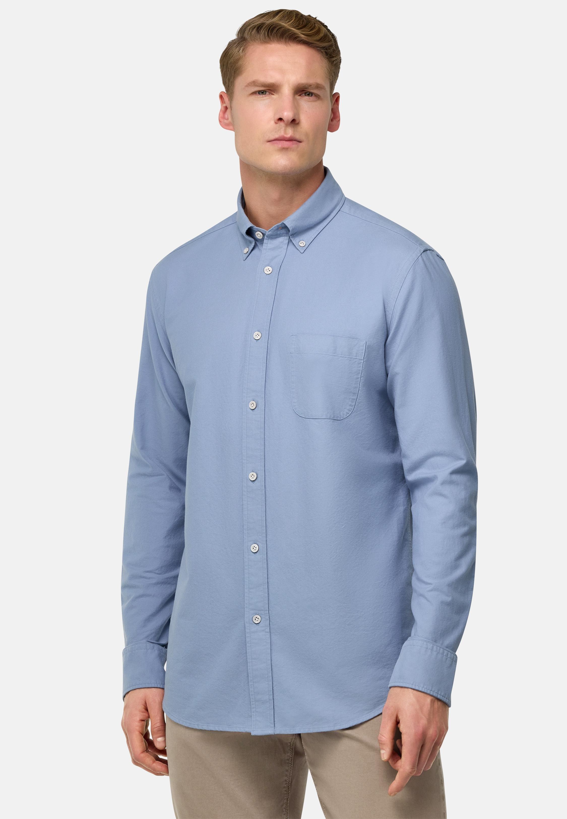 Regular Fit Oxford Cotton Shirt Blue, Indigo, medium