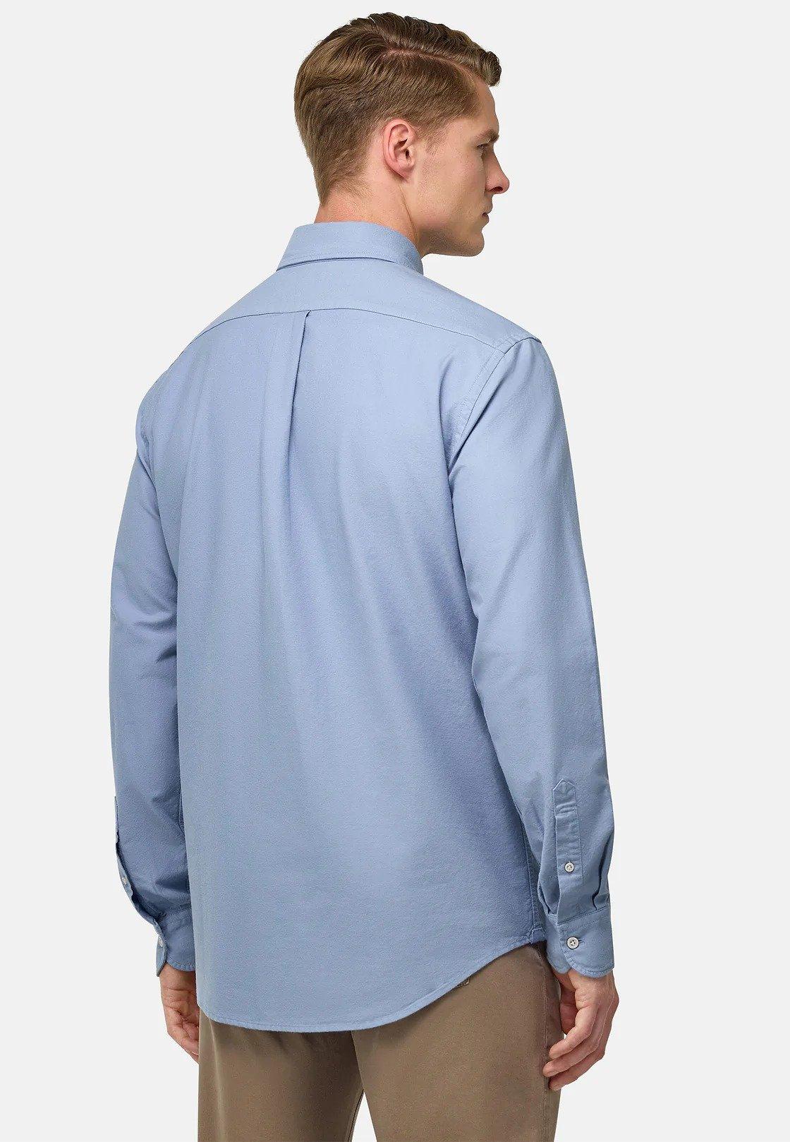 Blue Regular Fit Oxford Cotton Shirt, , large image number 2