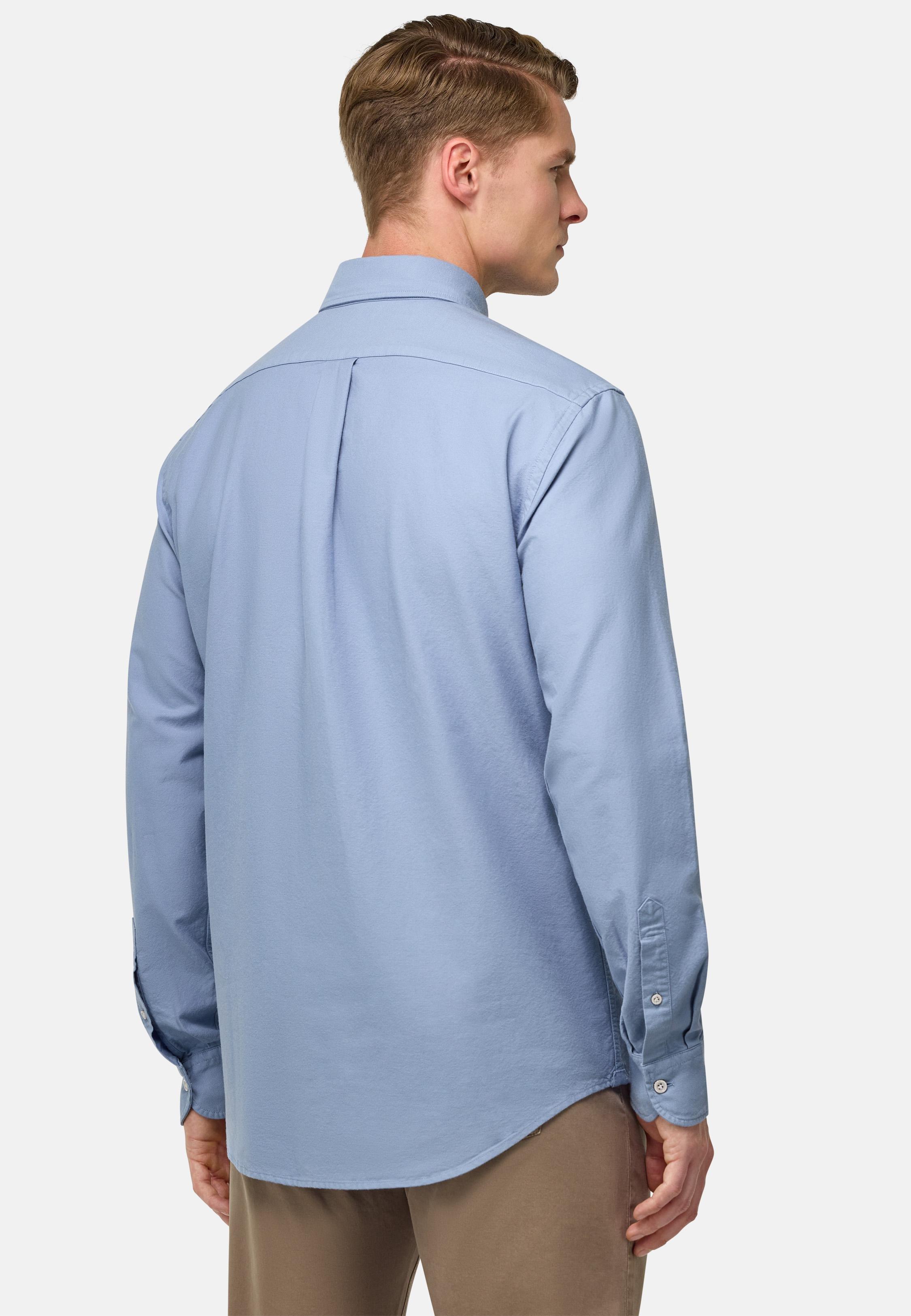 Regular Fit Oxford Cotton Shirt Blue, Indigo, large image number 3