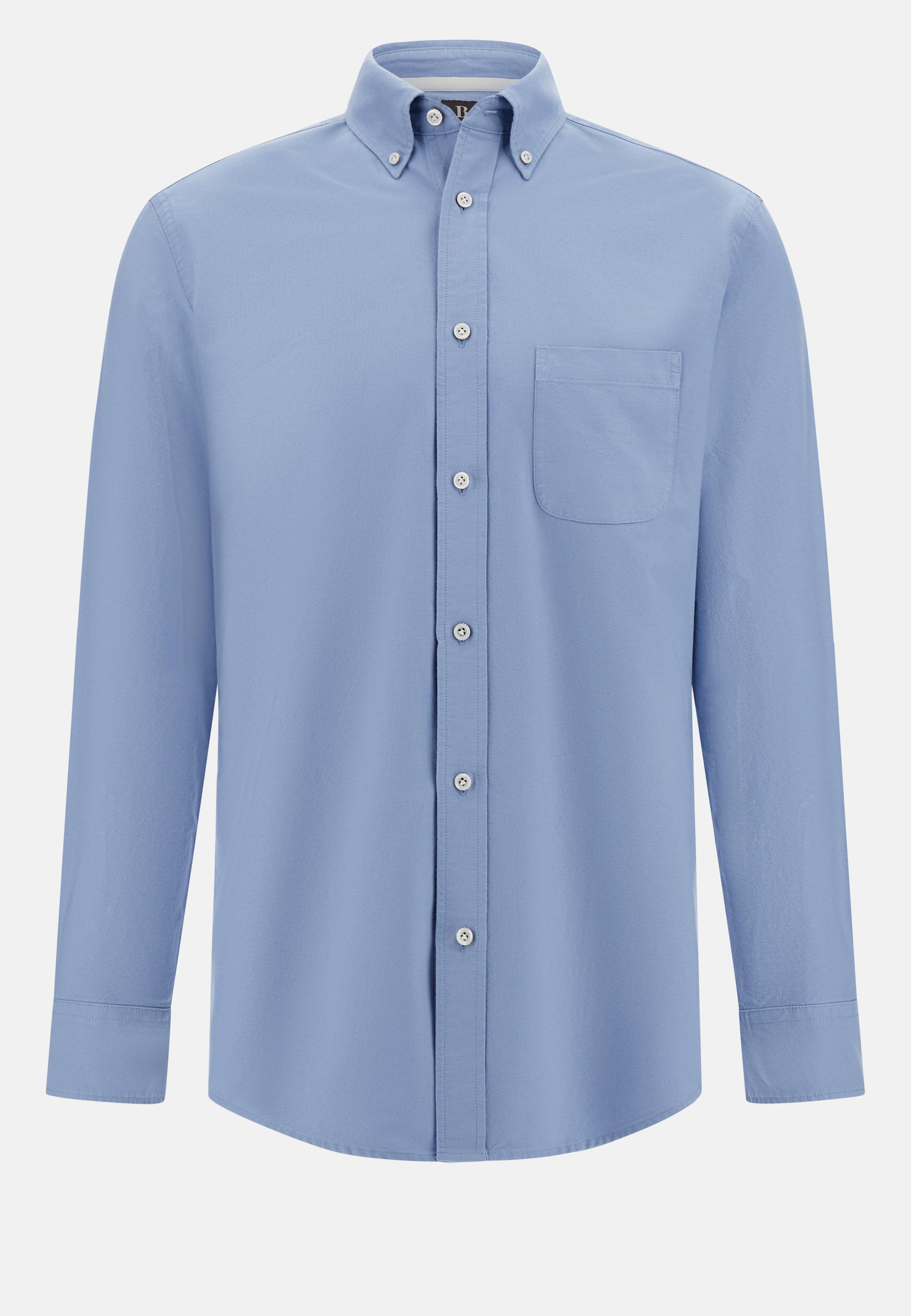 Regular Fit Oxford Cotton Shirt Blue, Indigo, large image number 9