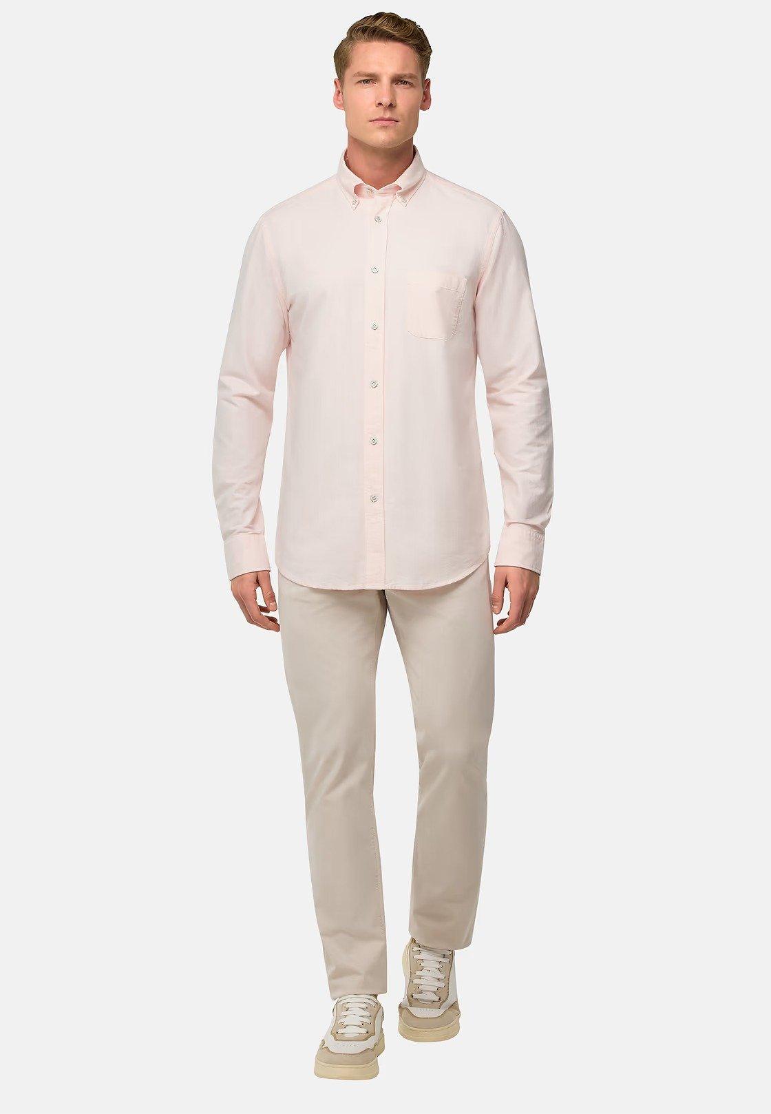 Pink Regular Fit Oxford Cotton Shirt, , large image number 0