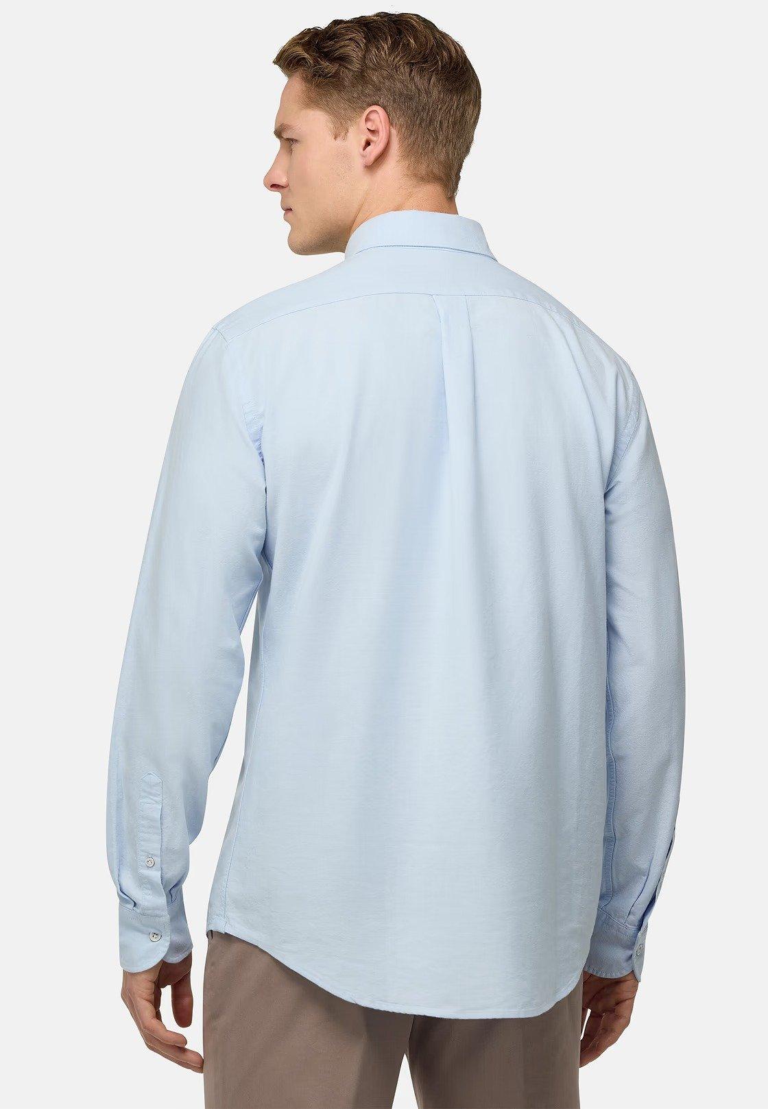 Blue Solid Oxford Shirt, , large image number 4