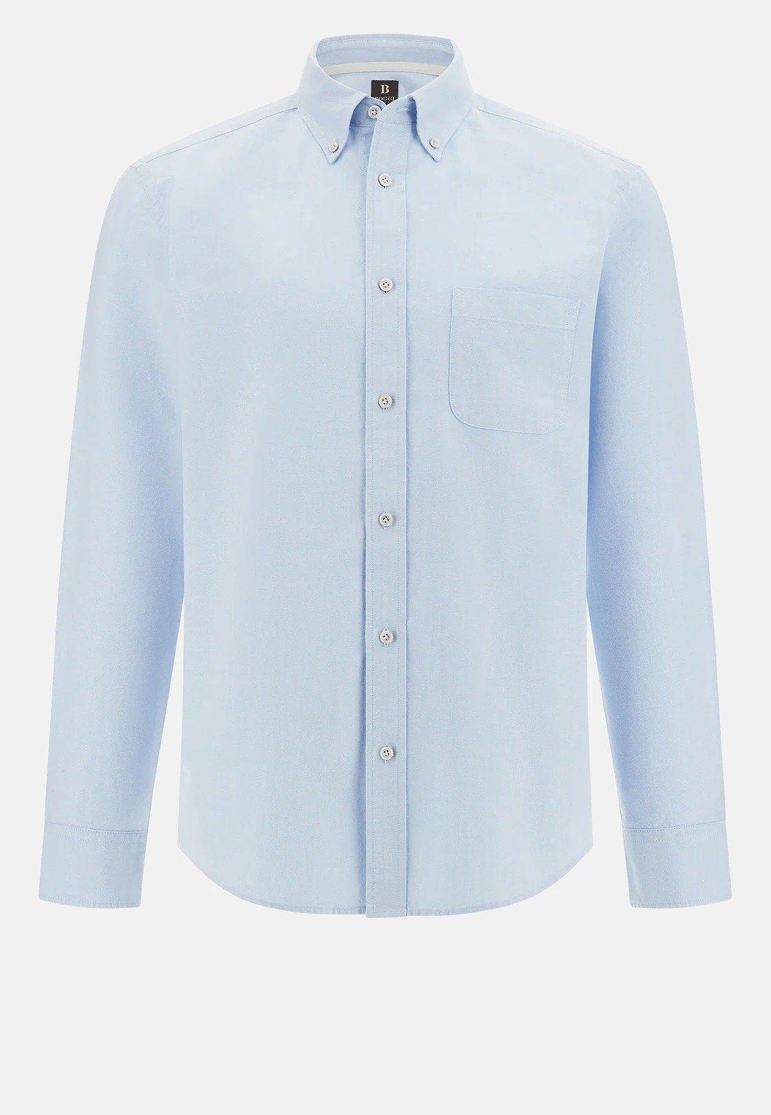 Blue Regular Fit Oxford Cotton Shirt, , large image number 5