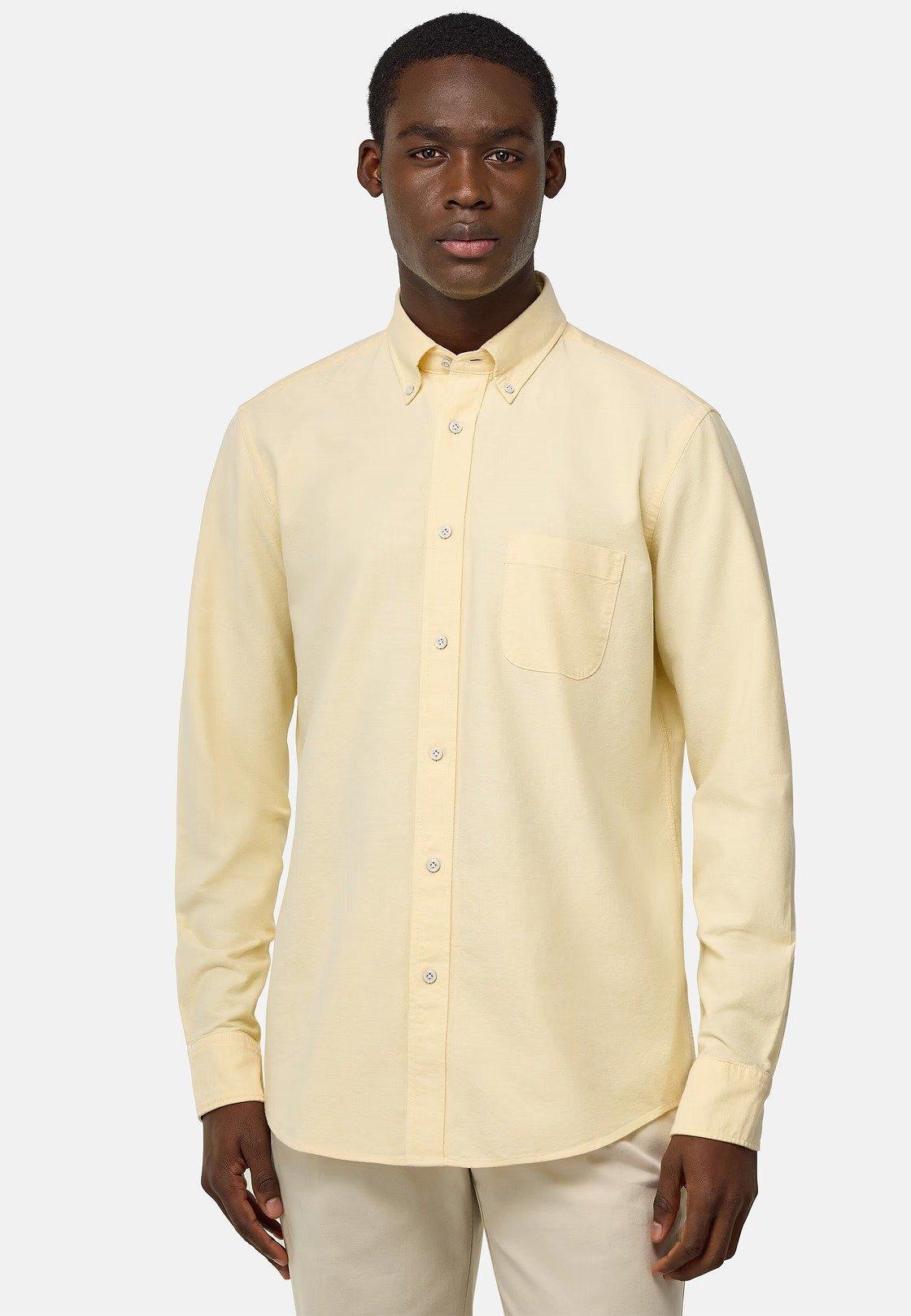 Yellow Regular Fit Oxford Cotton Shirt, , large image number 1