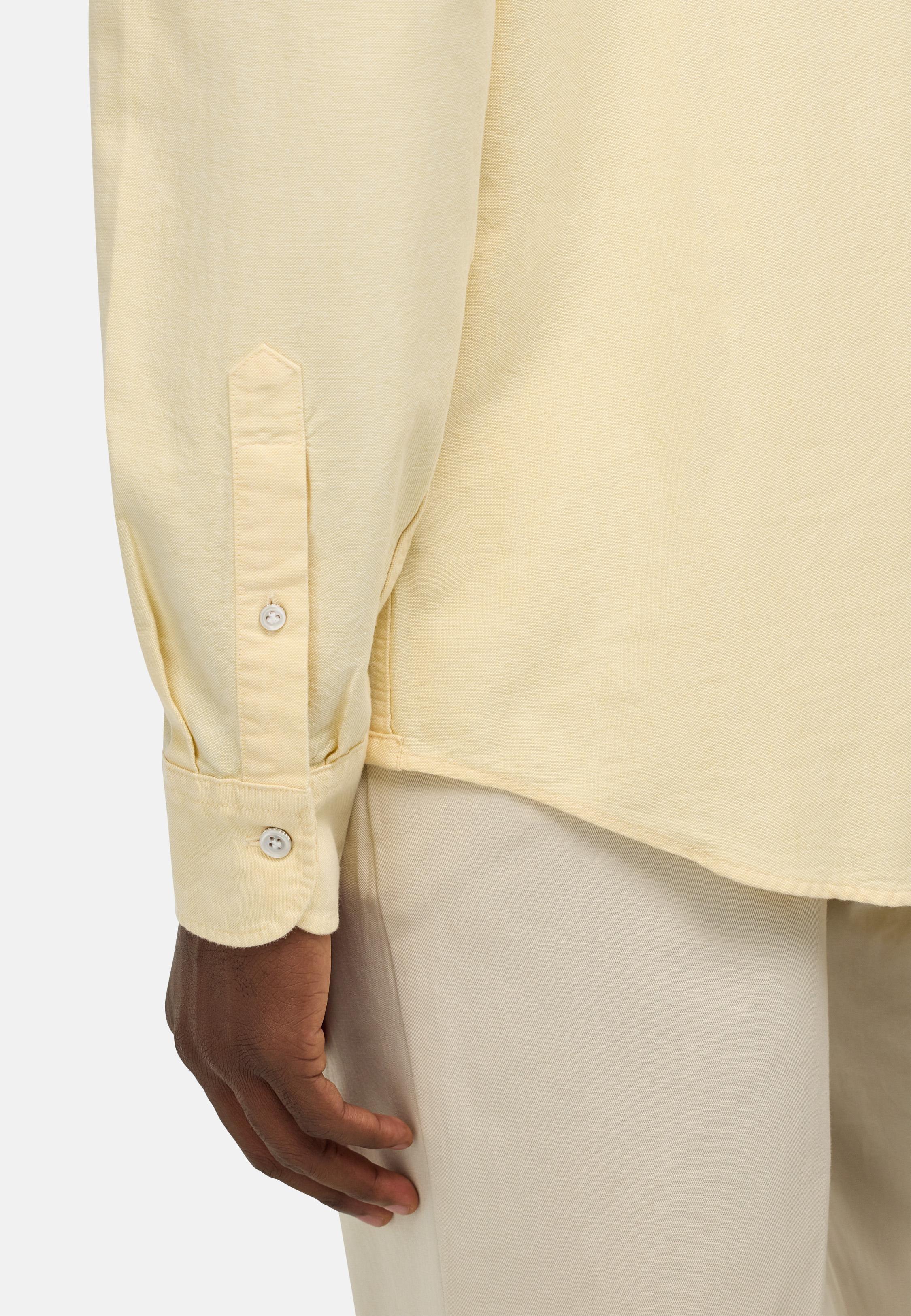 Regular Fit Oxford Cotton Shirt Yellow, Yellow, large image number 5