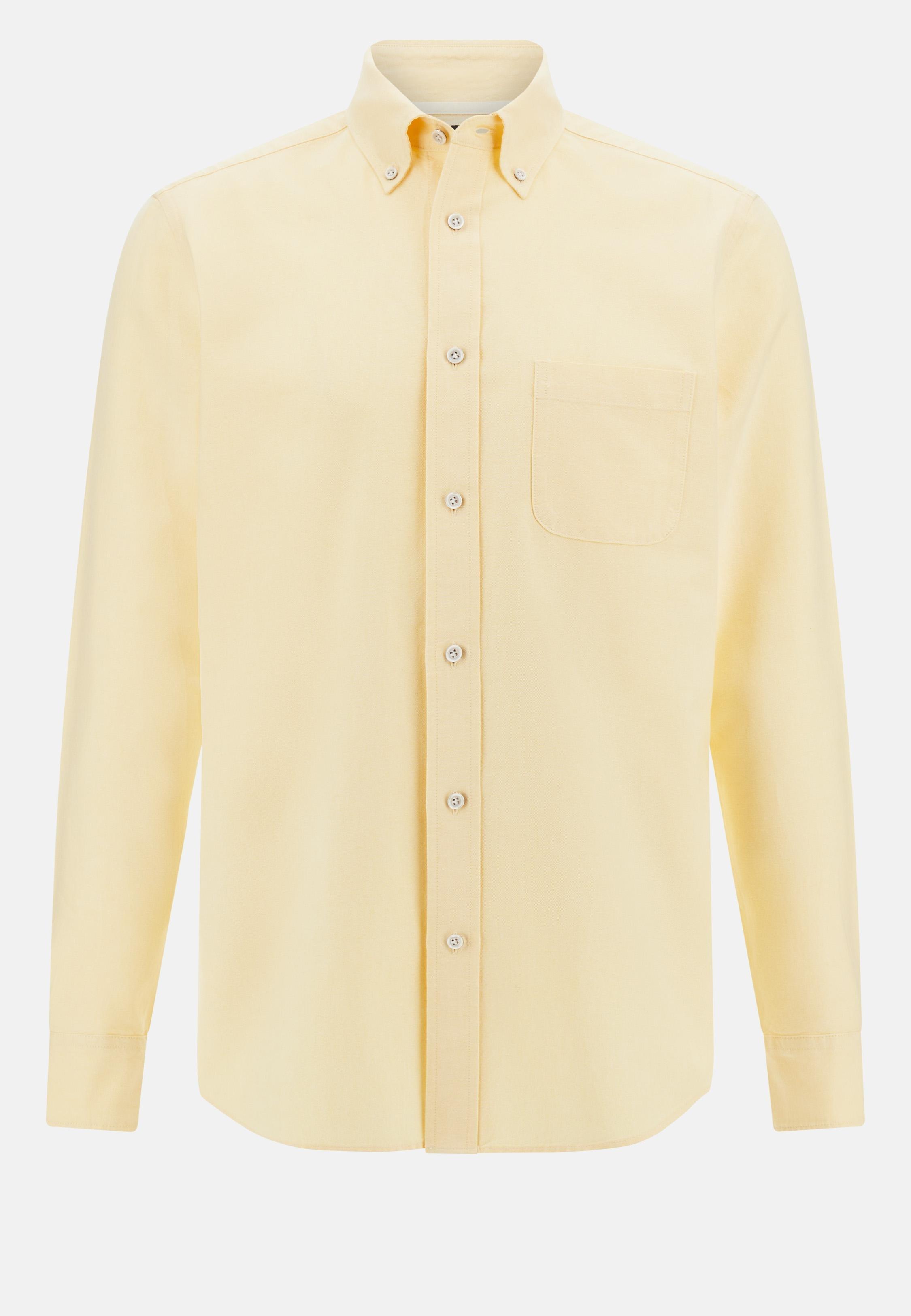 Regular Fit Oxford Cotton Shirt Yellow, Yellow, large image number 9