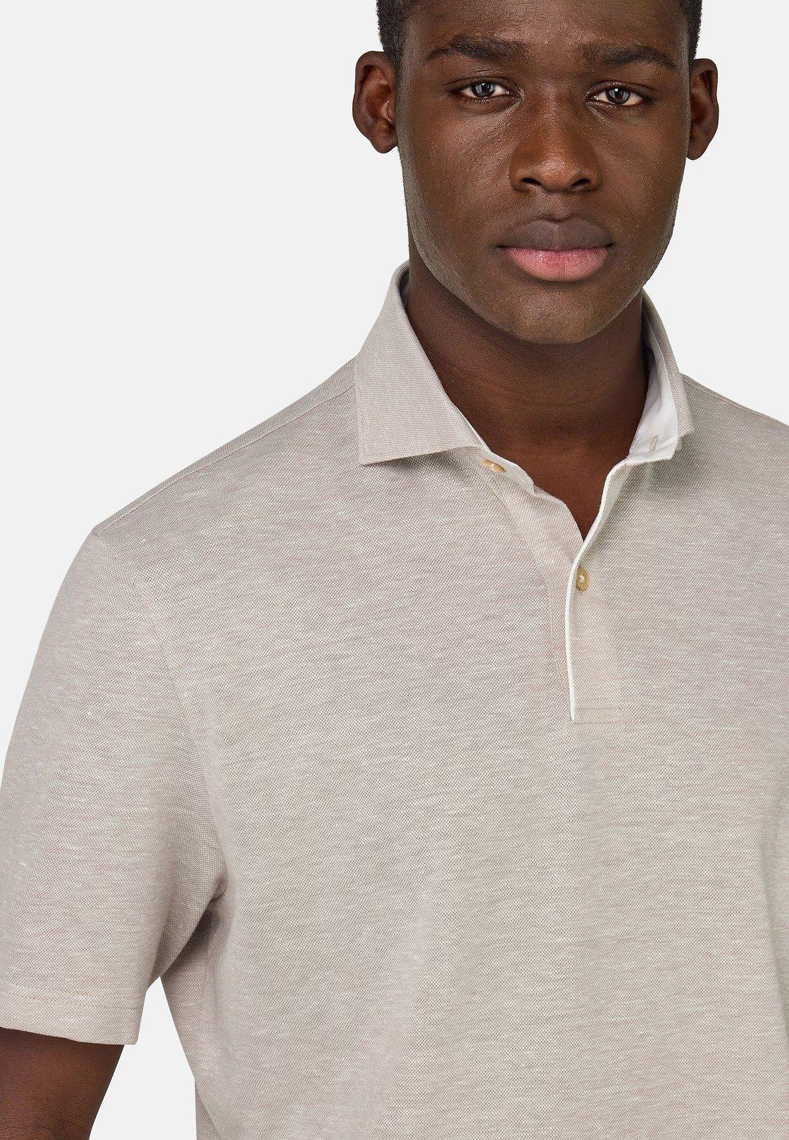 Plain Cotton Pique Polo Shirt, , large image number 3