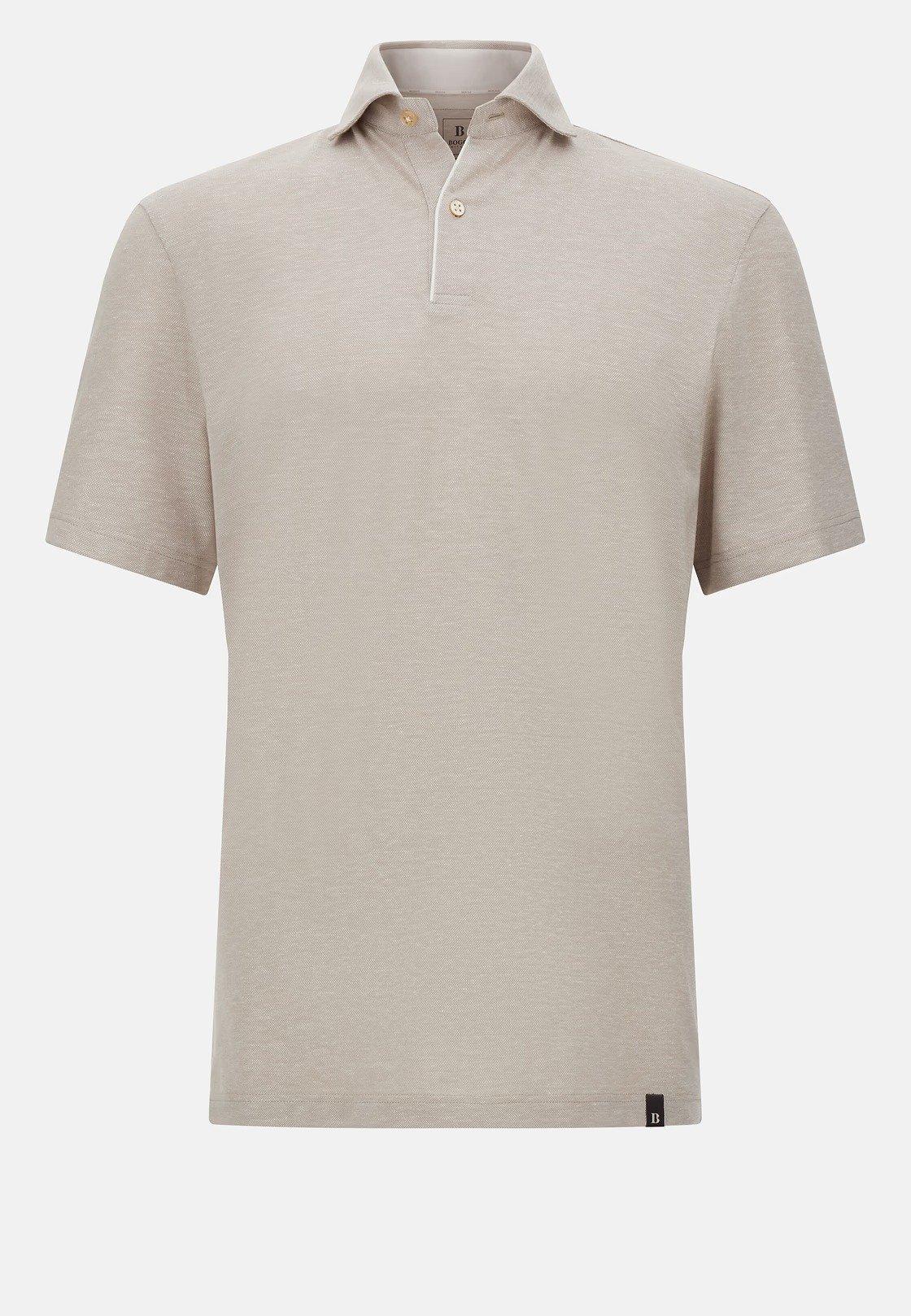 Plain Cotton Pique Polo Shirt, , large image number 4
