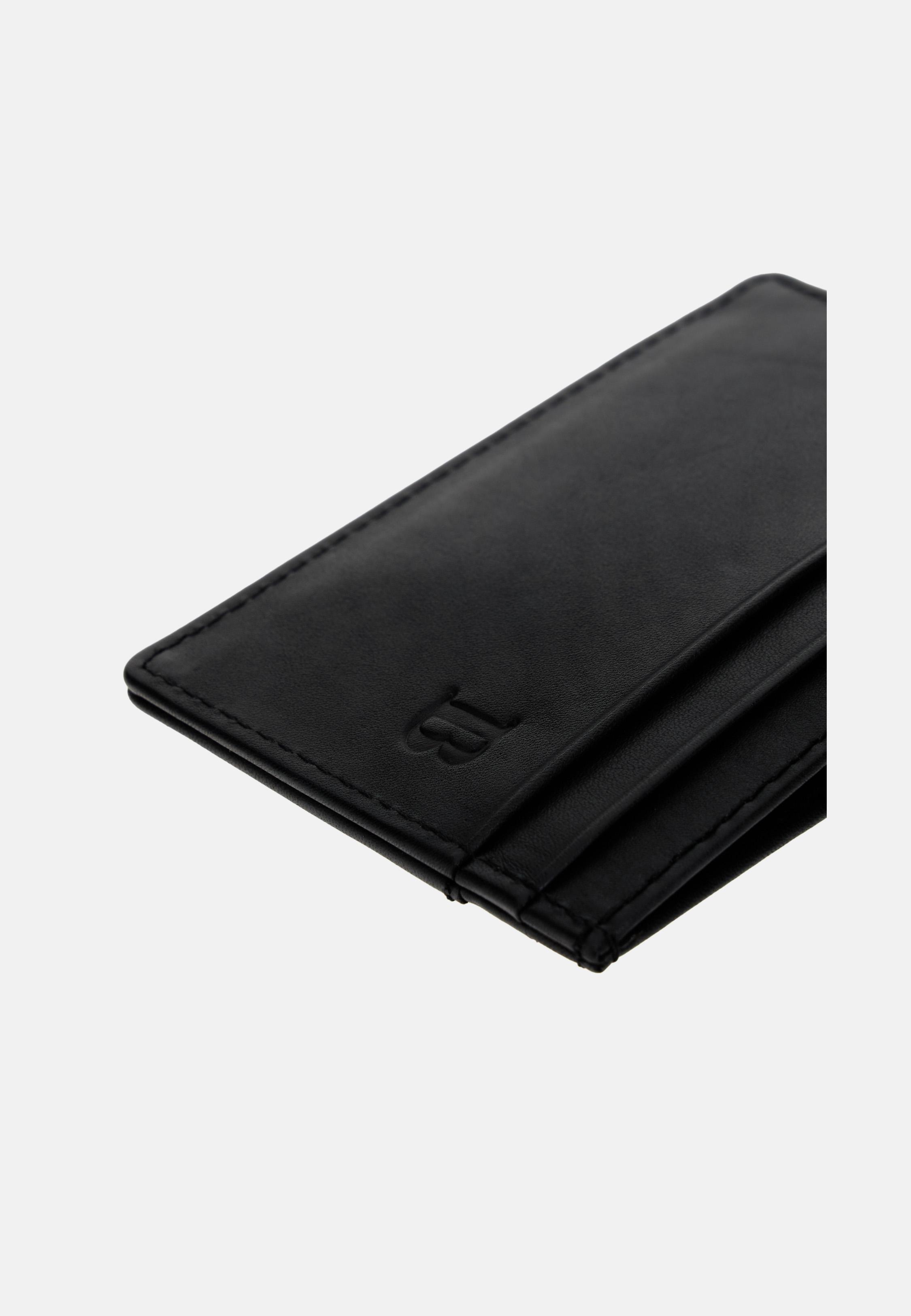 Leather Credit Card Holder Black, 3901_BLAC, large image number 1