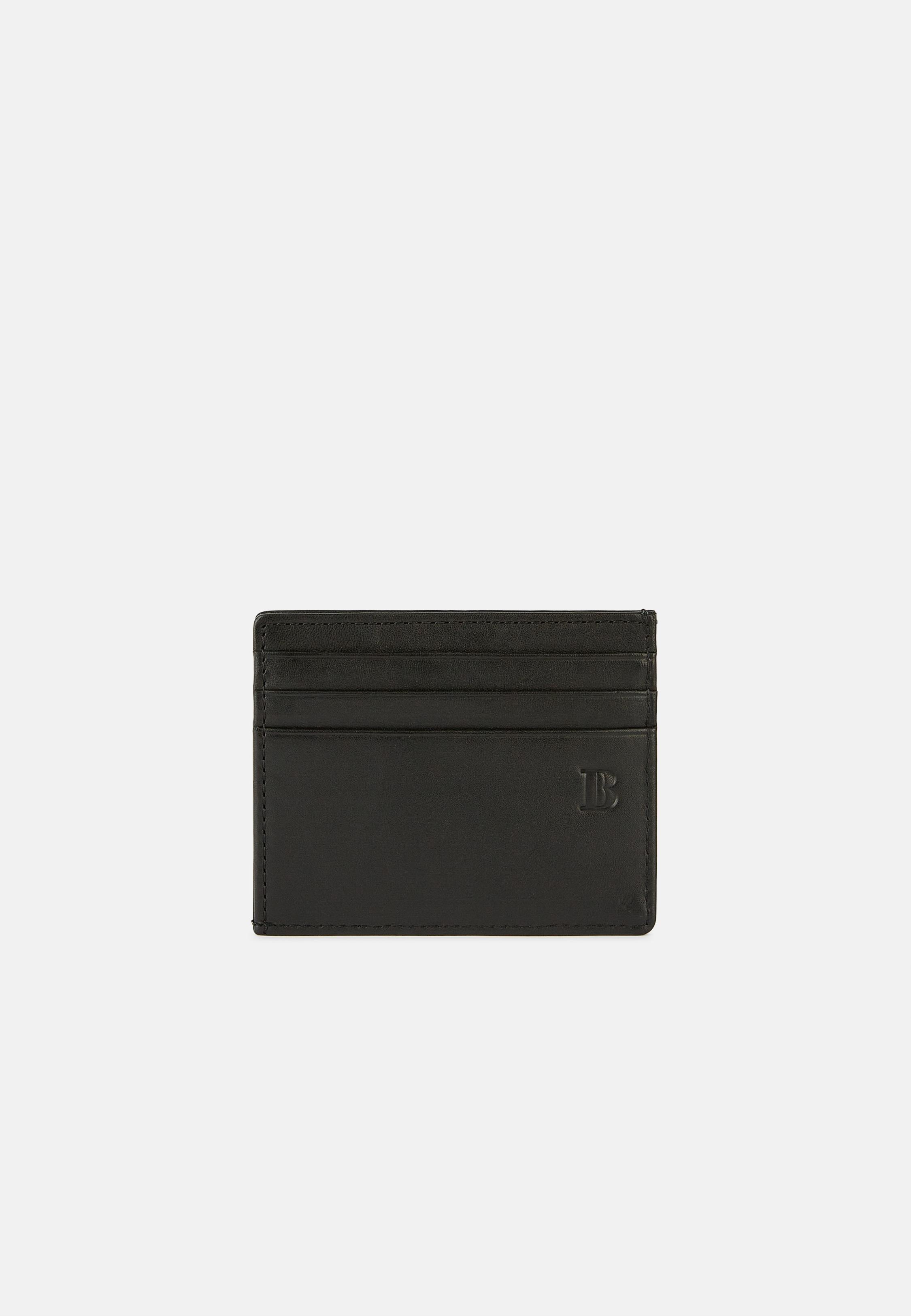 Leather Credit Card Holder Black, Black, large image number 7