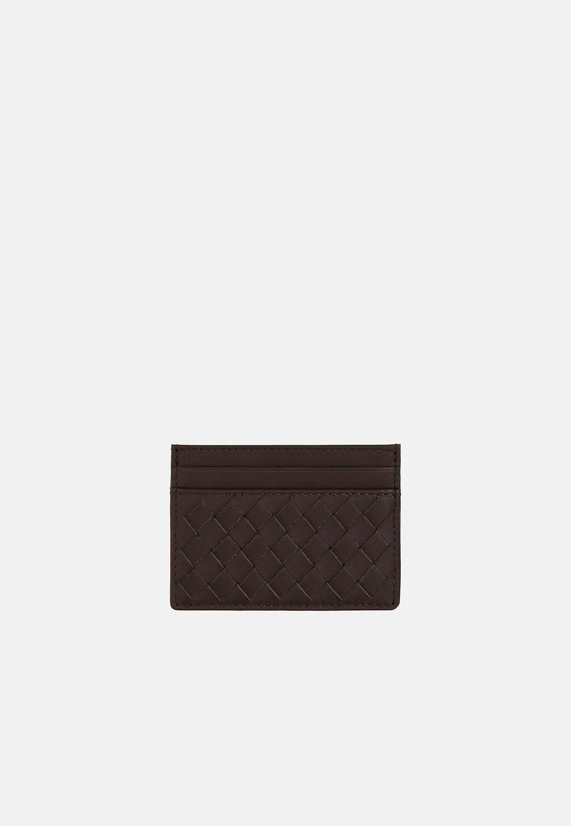 Leather Credit Card Holder Brown, Dark brown, large image number 0